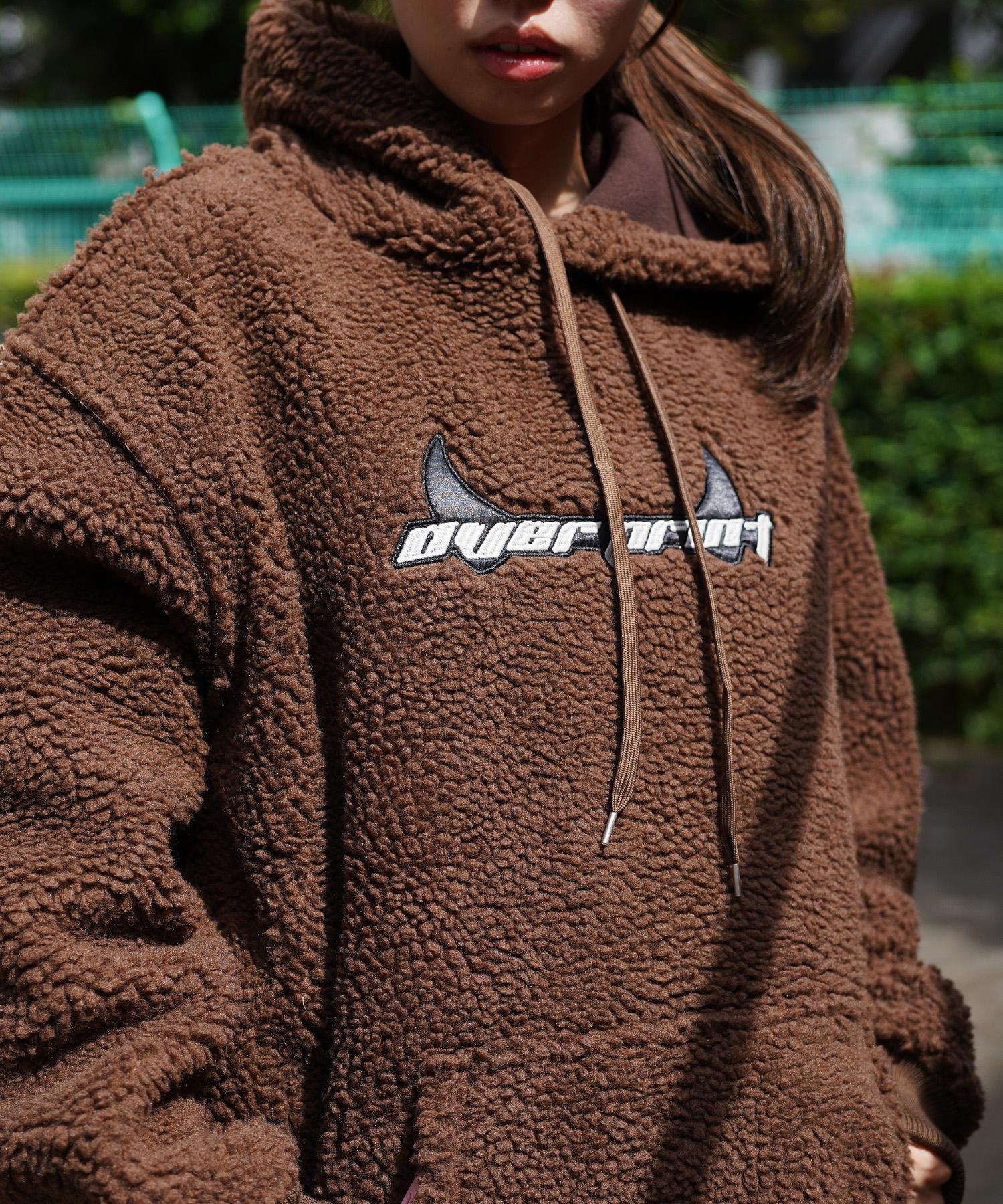 overprint/オーバープリント/SHOPPER Bonding Boa Hoodie ブラウン