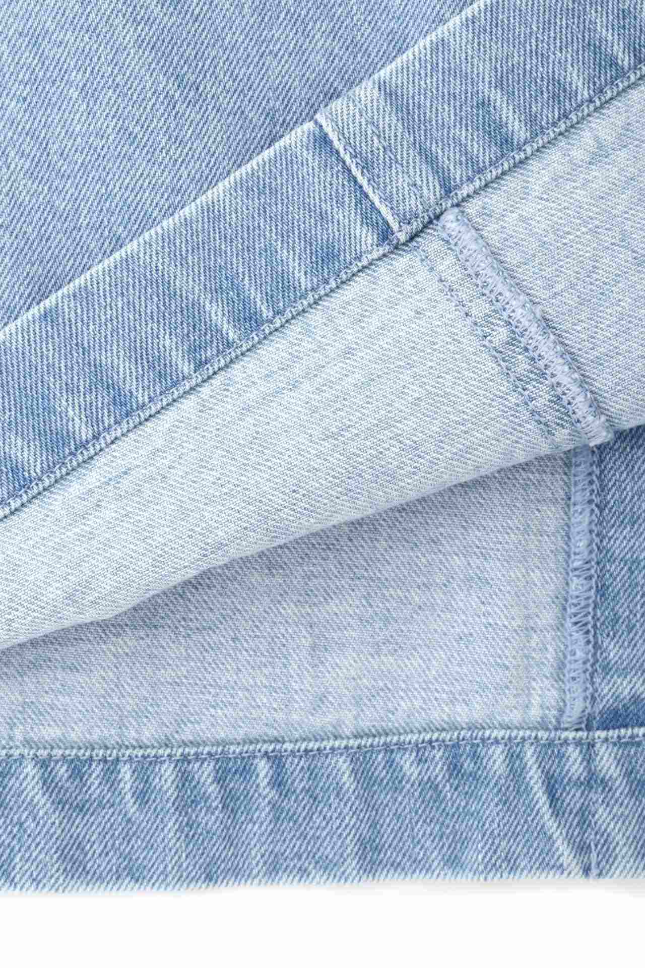 ◆ストレートデニムスカート ブルー