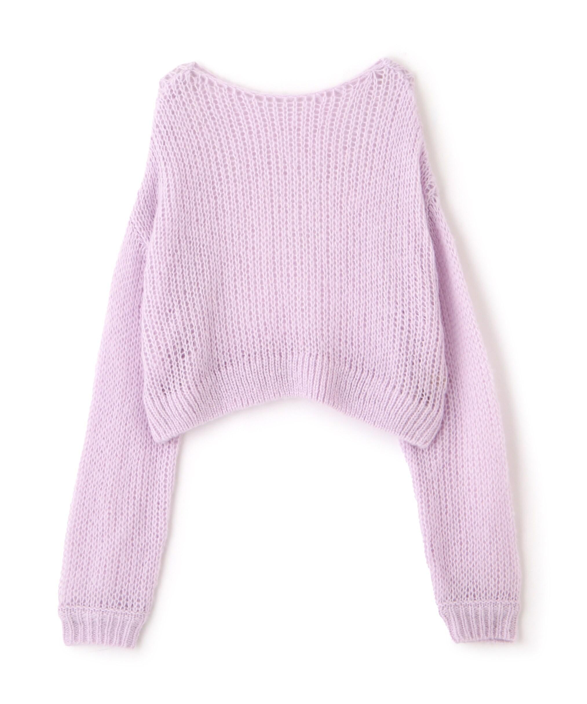 シアーモヘヤライクニット パープル