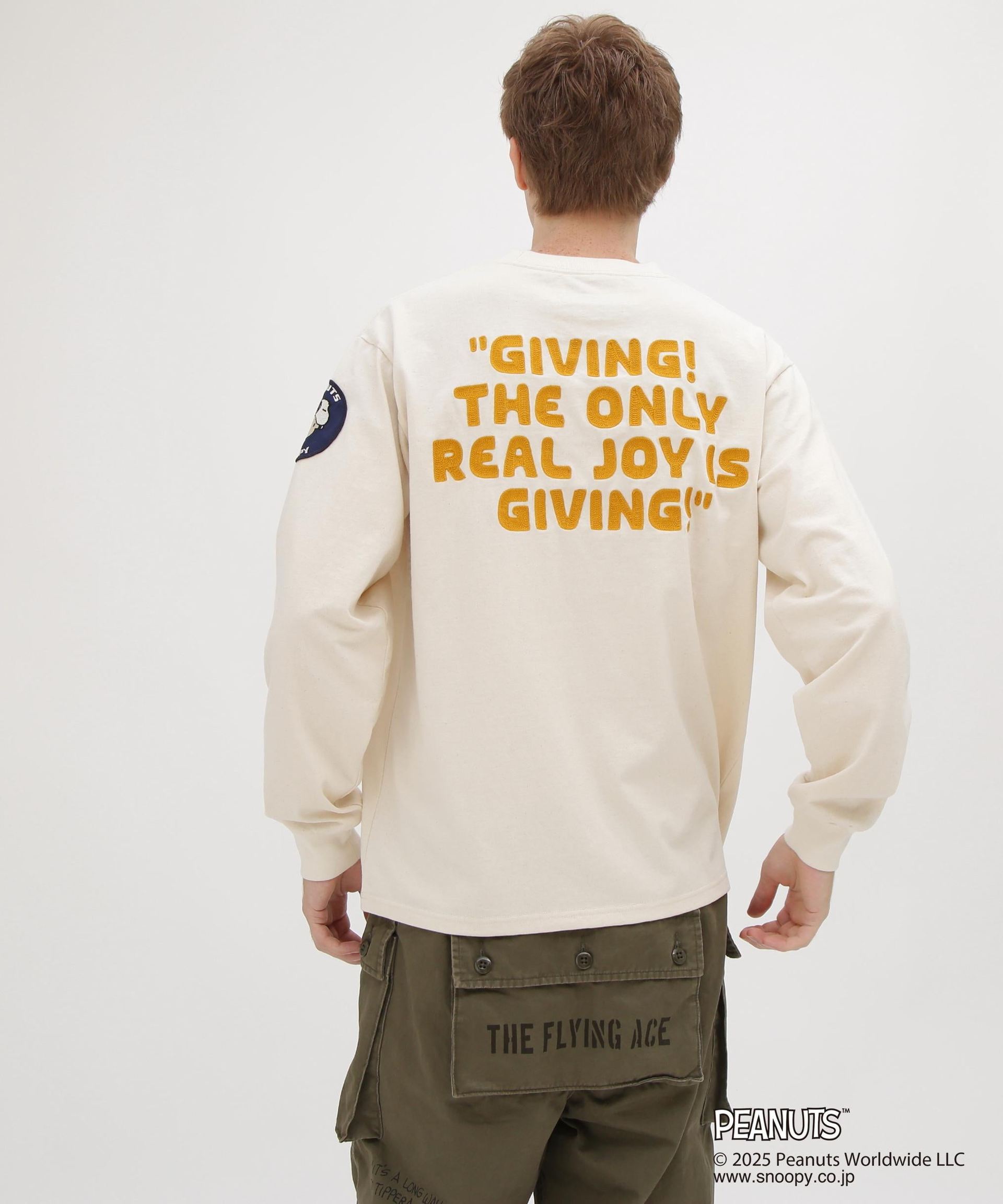 《AVIREX × PEANUTS》LONGSLEEVE T-SHIRT ナチュラル4