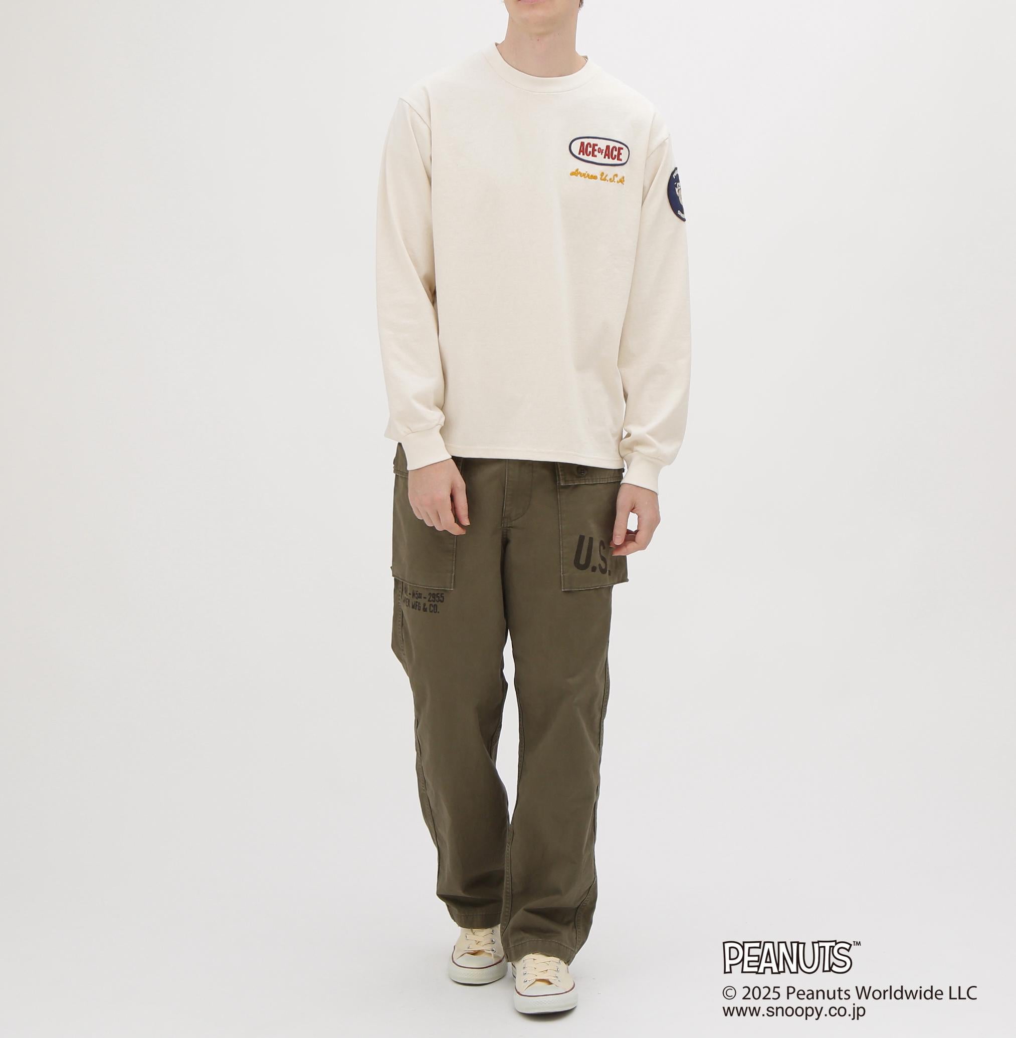《AVIREX × PEANUTS》LONGSLEEVE T-SHIRT ナチュラル4