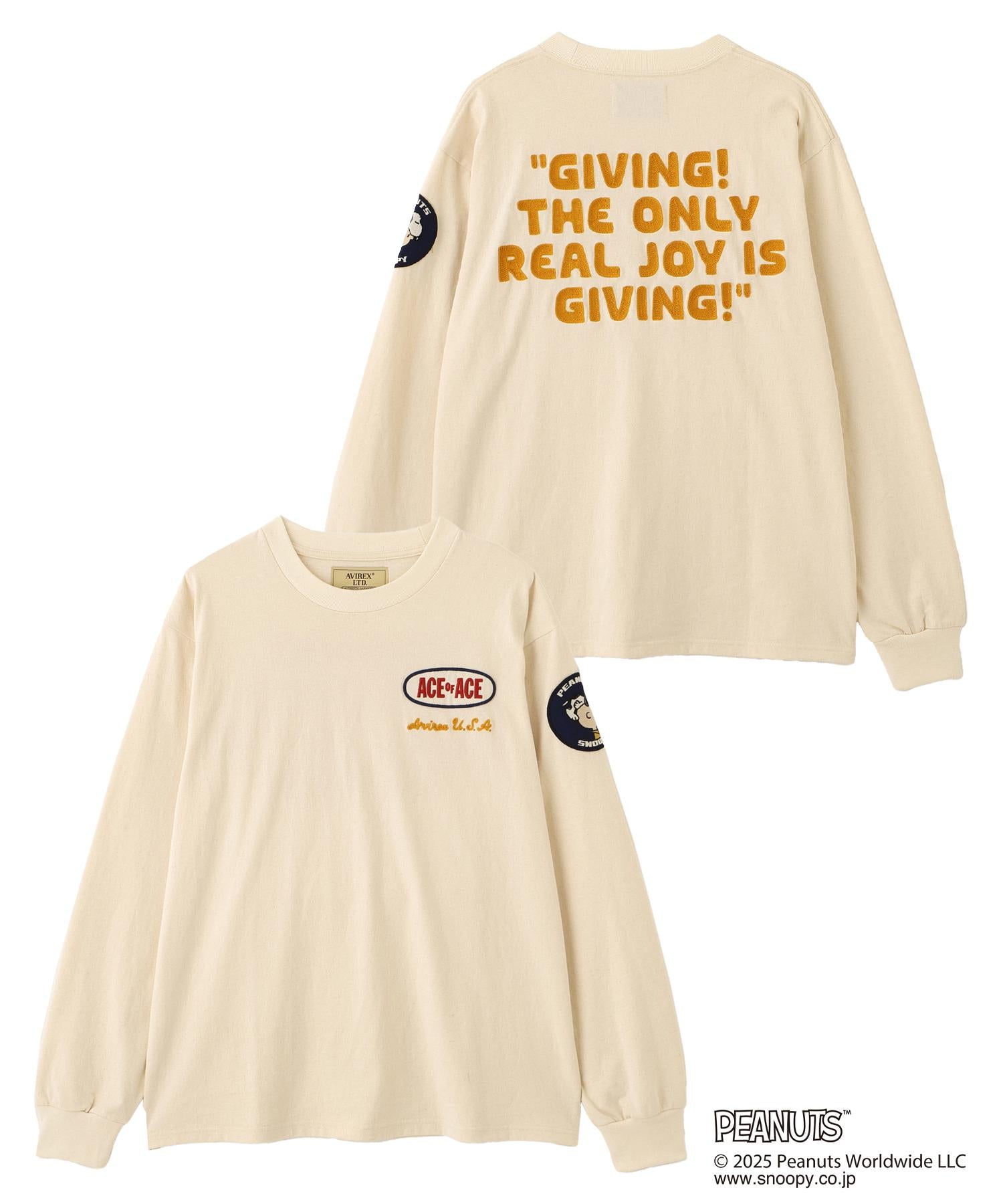 《AVIREX × PEANUTS》LONGSLEEVE T-SHIRT ナチュラル4