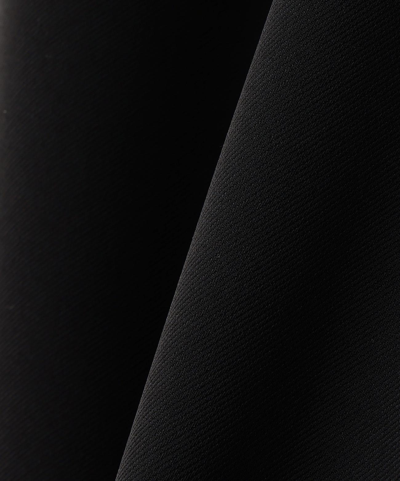 メタルディティールタックワイドパンツ ブラック