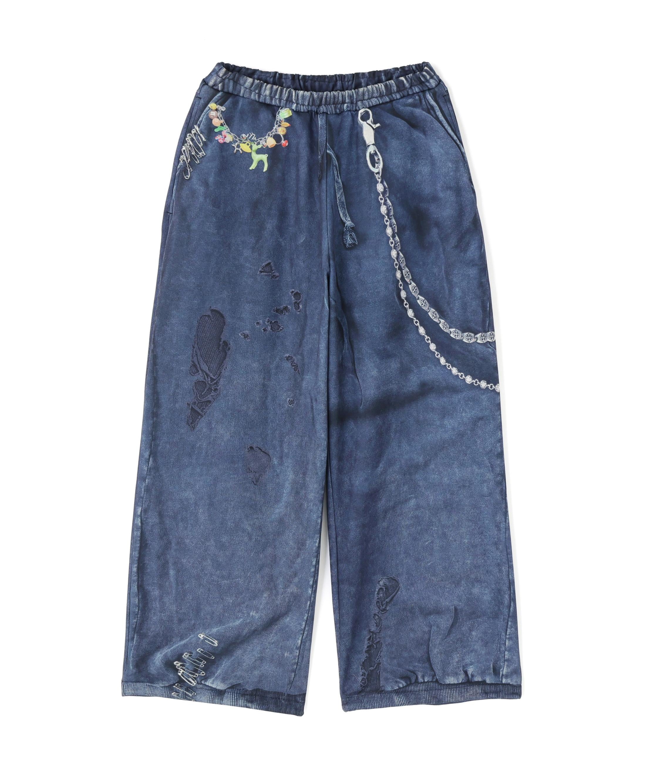 TALKING ABOUT THE ABSTRACTION/EX SWEAT ACC WIDE PT ブラック