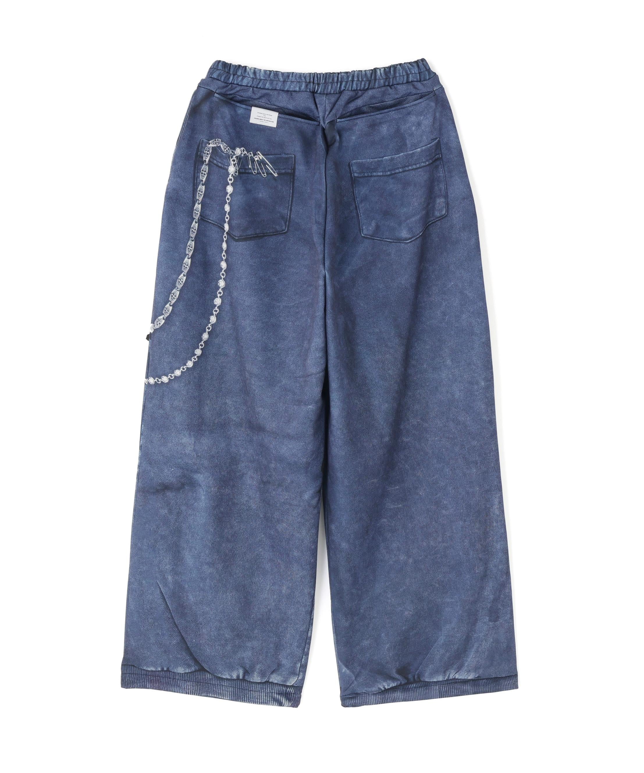 TALKING ABOUT THE ABSTRACTION/EX SWEAT ACC WIDE PT ブラック