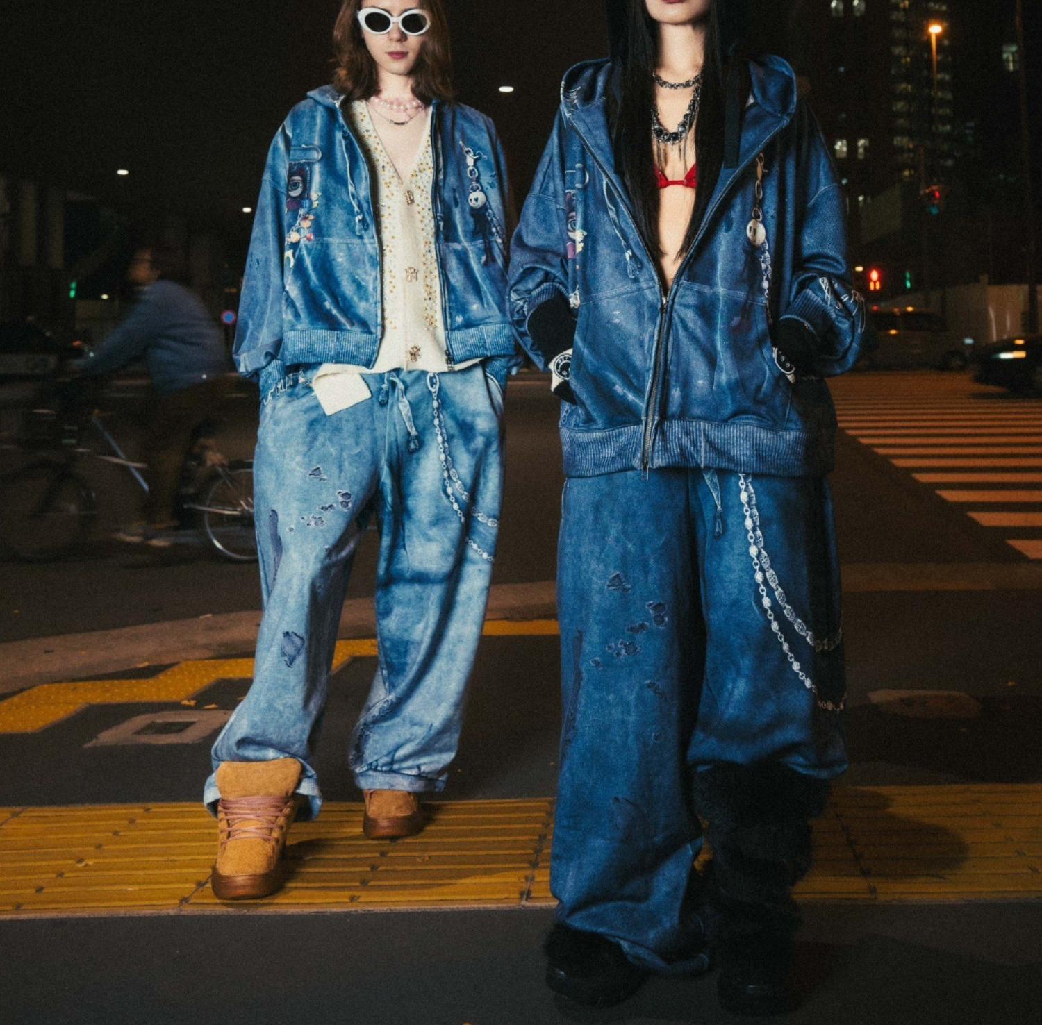 TALKING ABOUT THE ABSTRACTION/EX SWEAT ACC WIDE PT ブラック