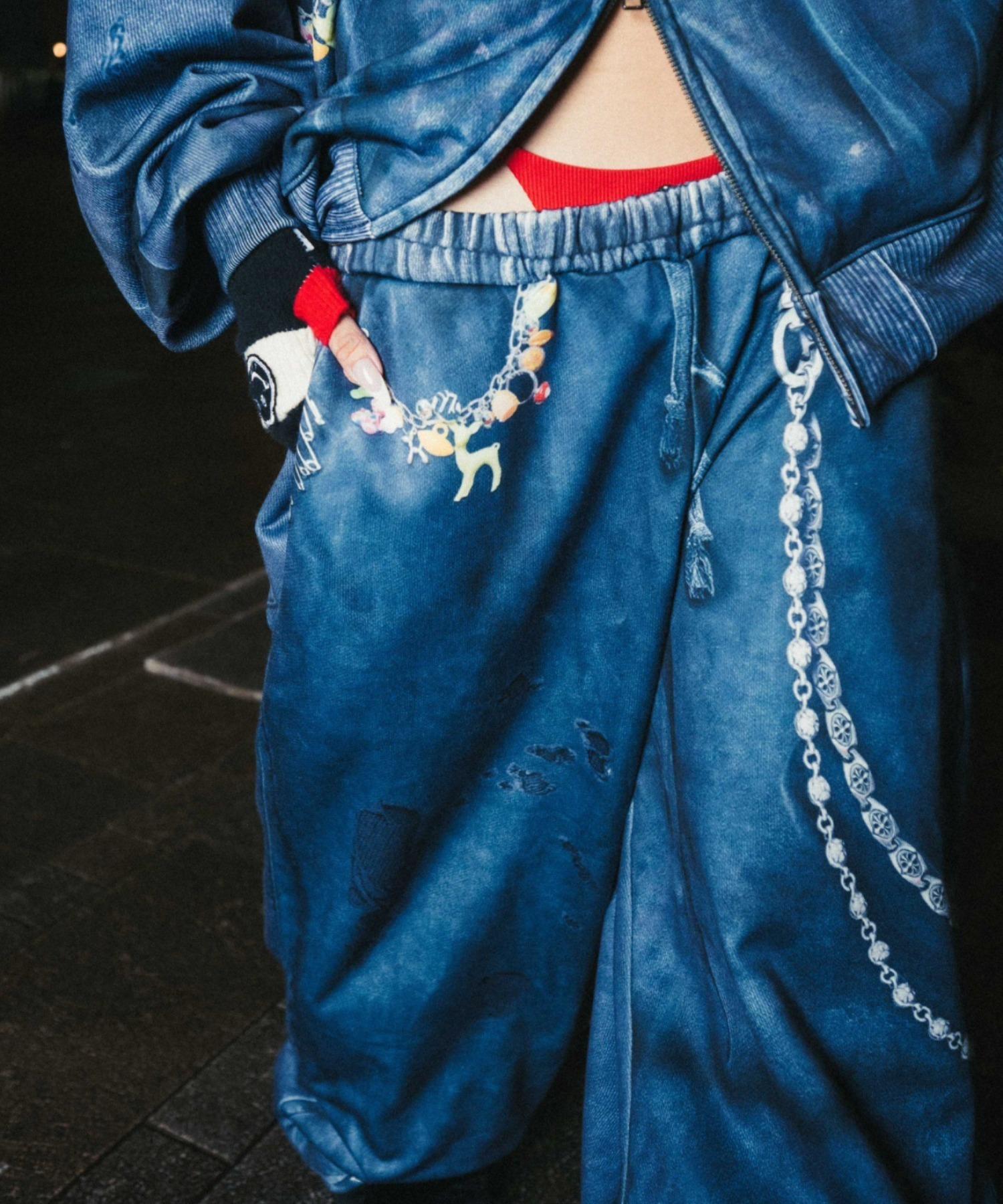 TALKING ABOUT THE ABSTRACTION/EX SWEAT ACC WIDE PT ブラック