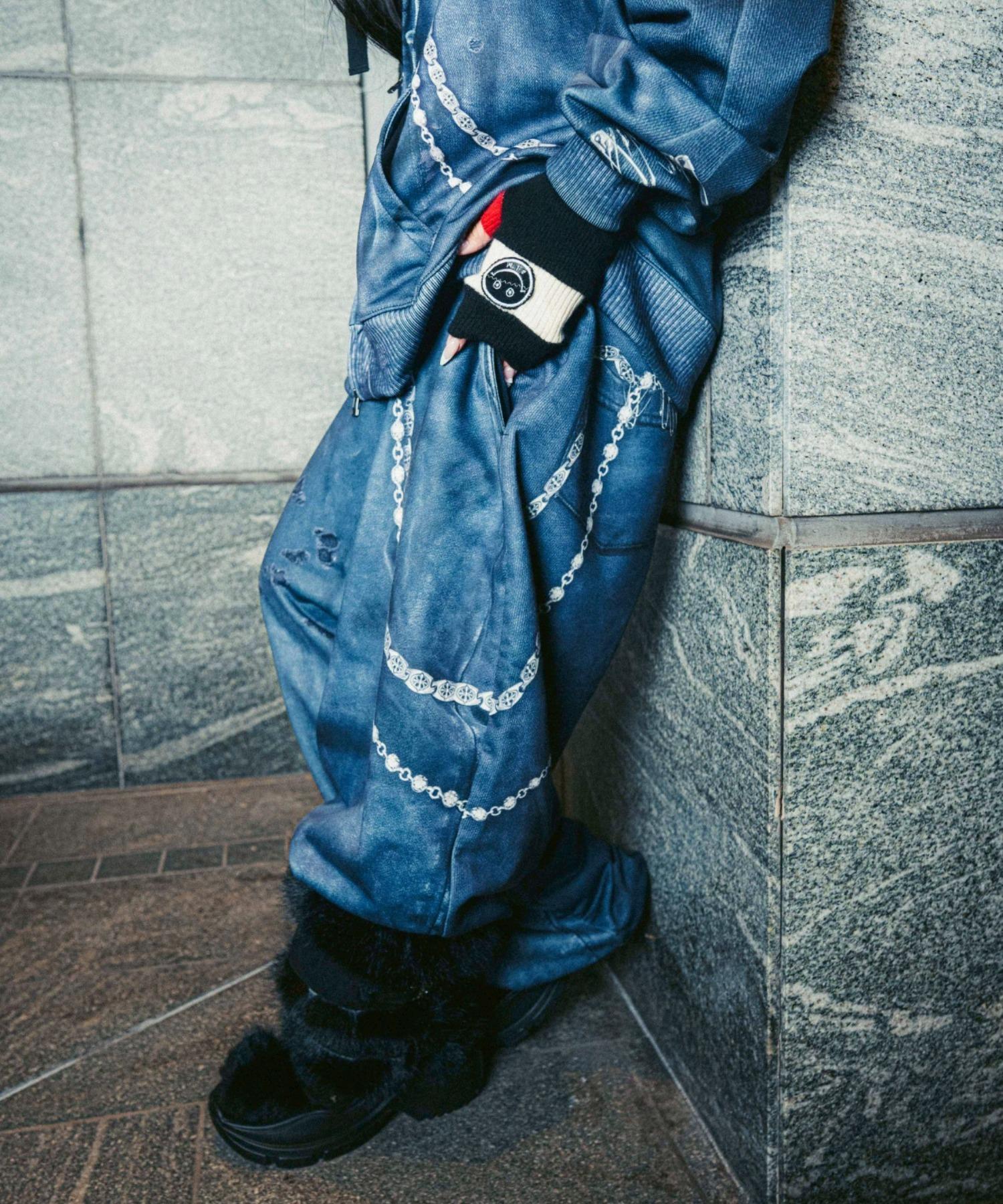 TALKING ABOUT THE ABSTRACTION/EX SWEAT ACC WIDE PT ブラック