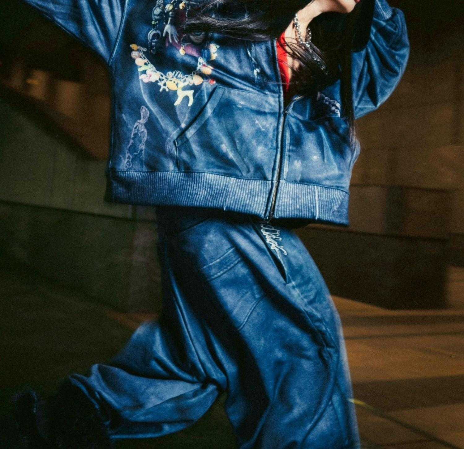 TALKING ABOUT THE ABSTRACTION/EX SWEAT ACC WIDE PT ブラック