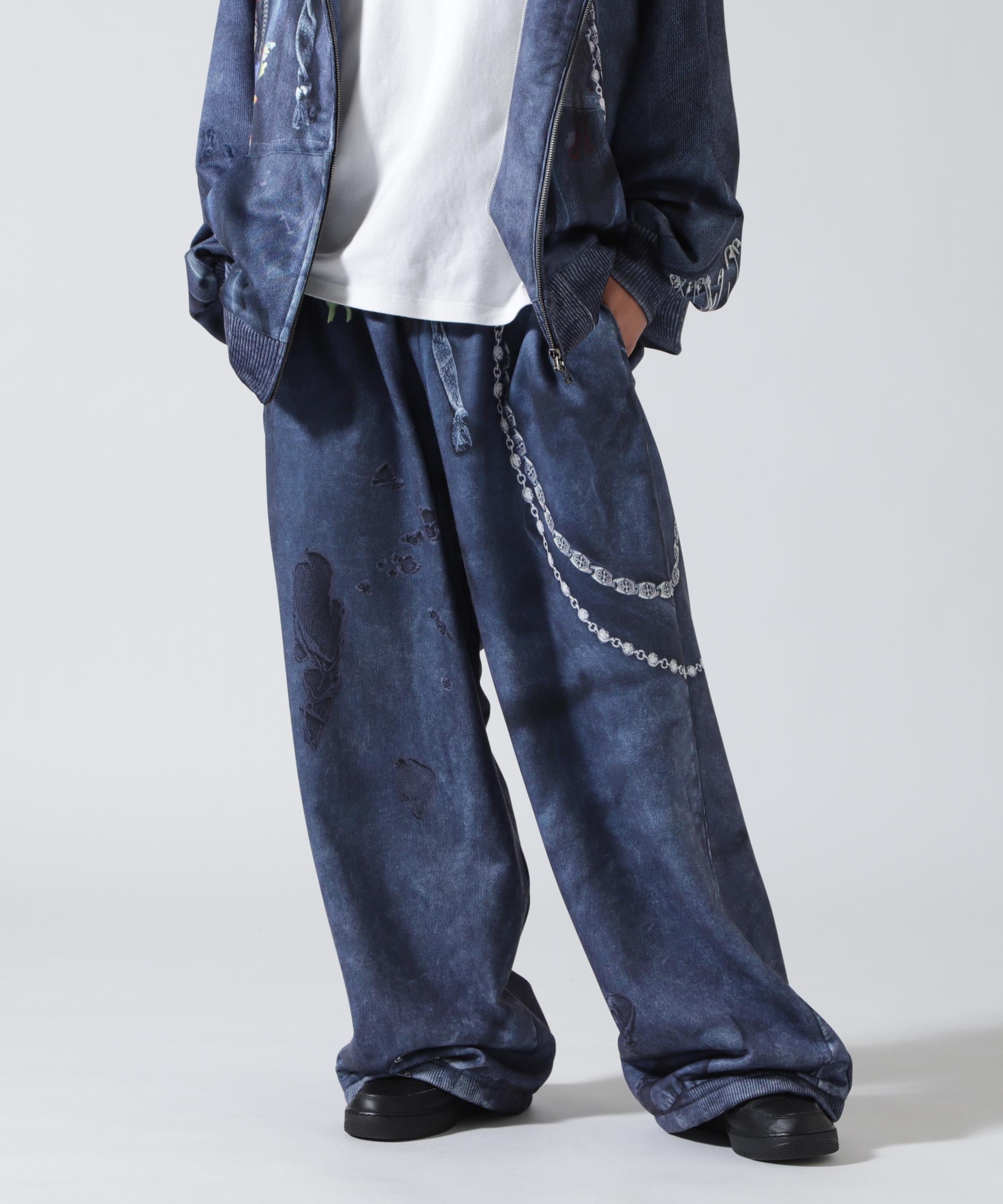 TALKING ABOUT THE ABSTRACTION/EX SWEAT ACC WIDE PT ブラック