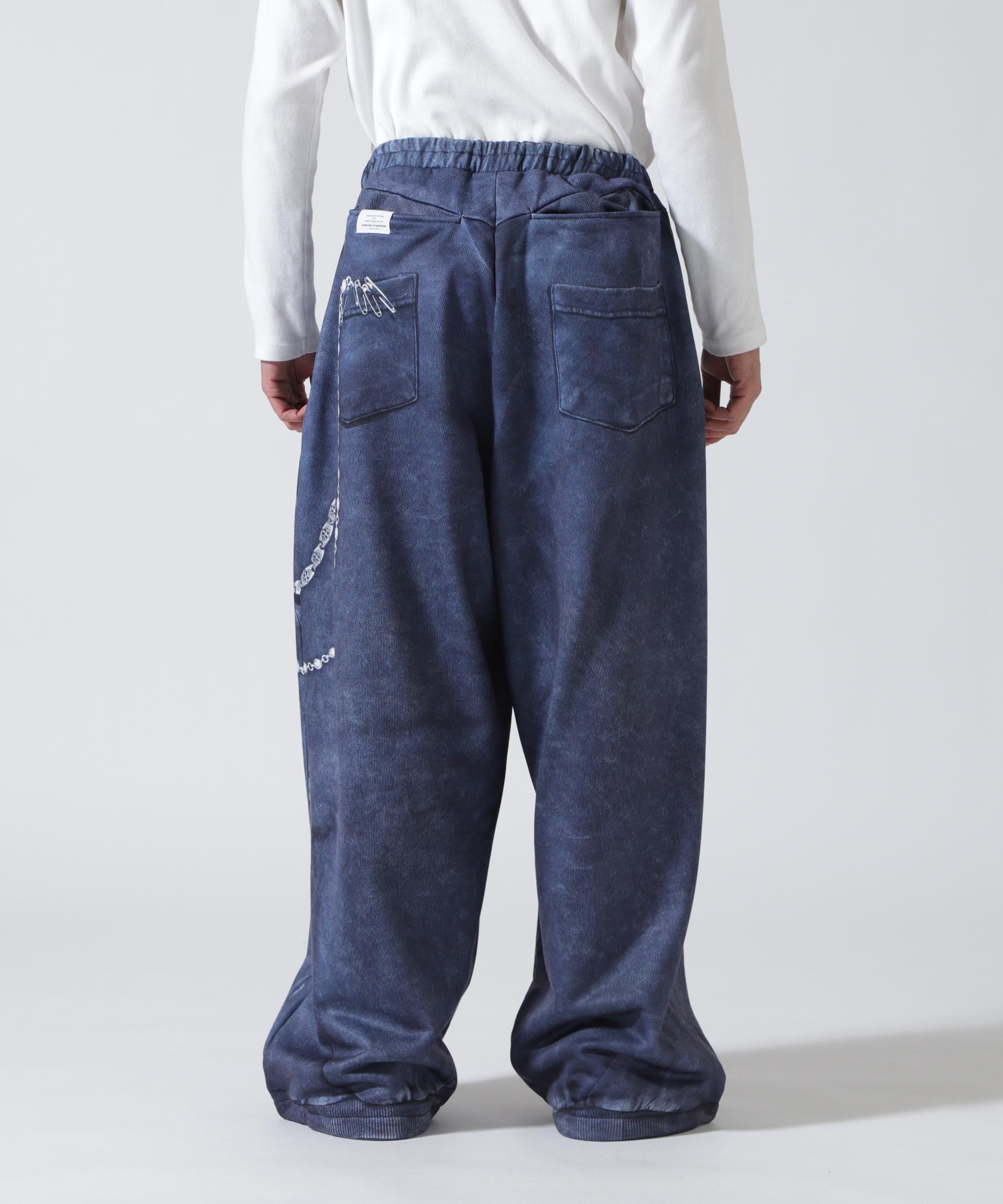 TALKING ABOUT THE ABSTRACTION/EX SWEAT ACC WIDE PT ブラック