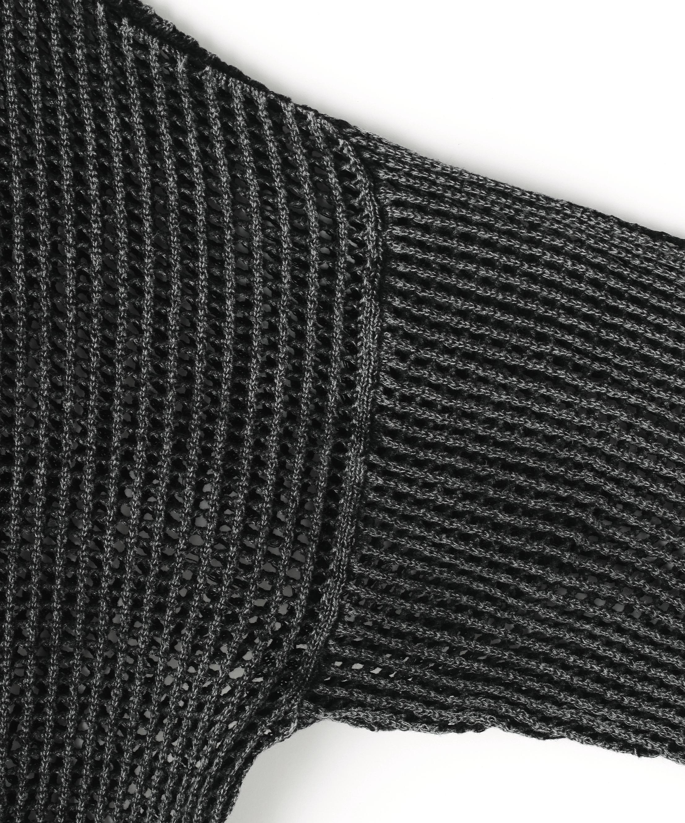 DankeSchon/ダンケシェーン/ACID WASH MESH HOODIE ブラック