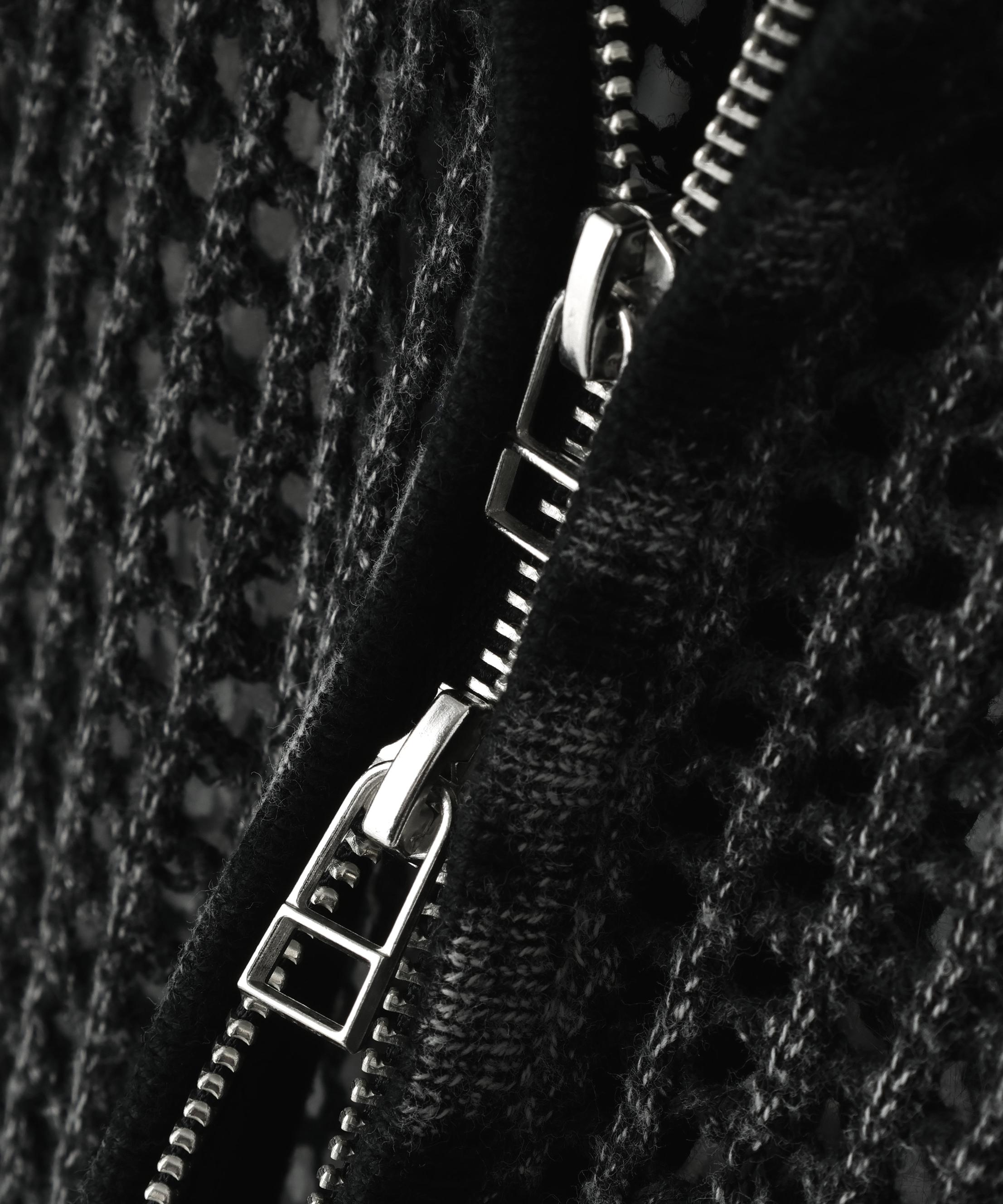 DankeSchon/ダンケシェーン/ACID WASH MESH HOODIE ブラック