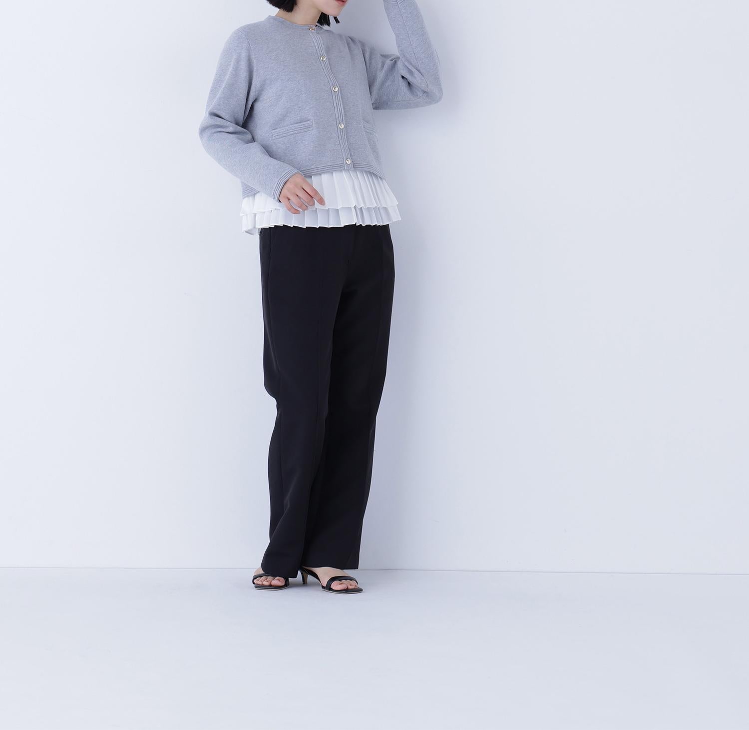 シルクブレンドカーディガン グレー