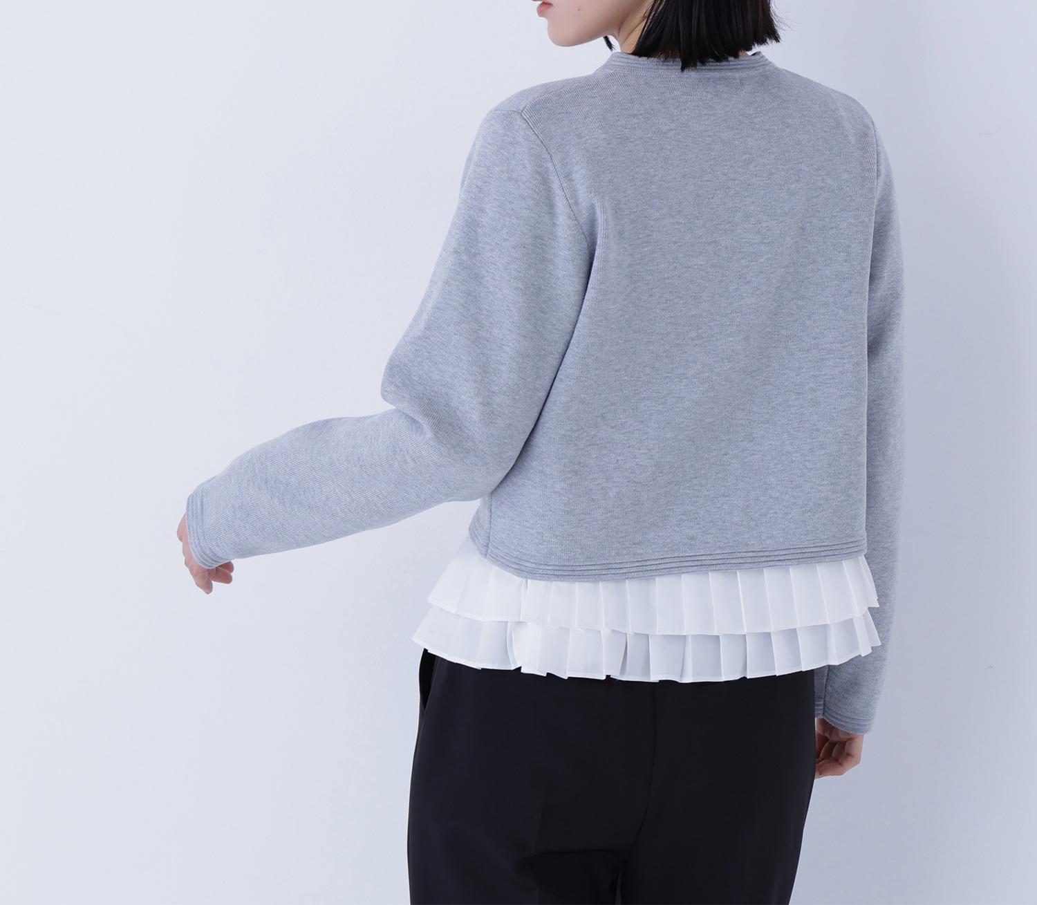 シルクブレンドカーディガン グレー