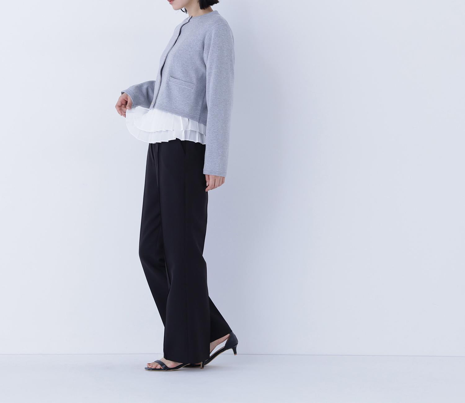 シルクブレンドカーディガン グレー