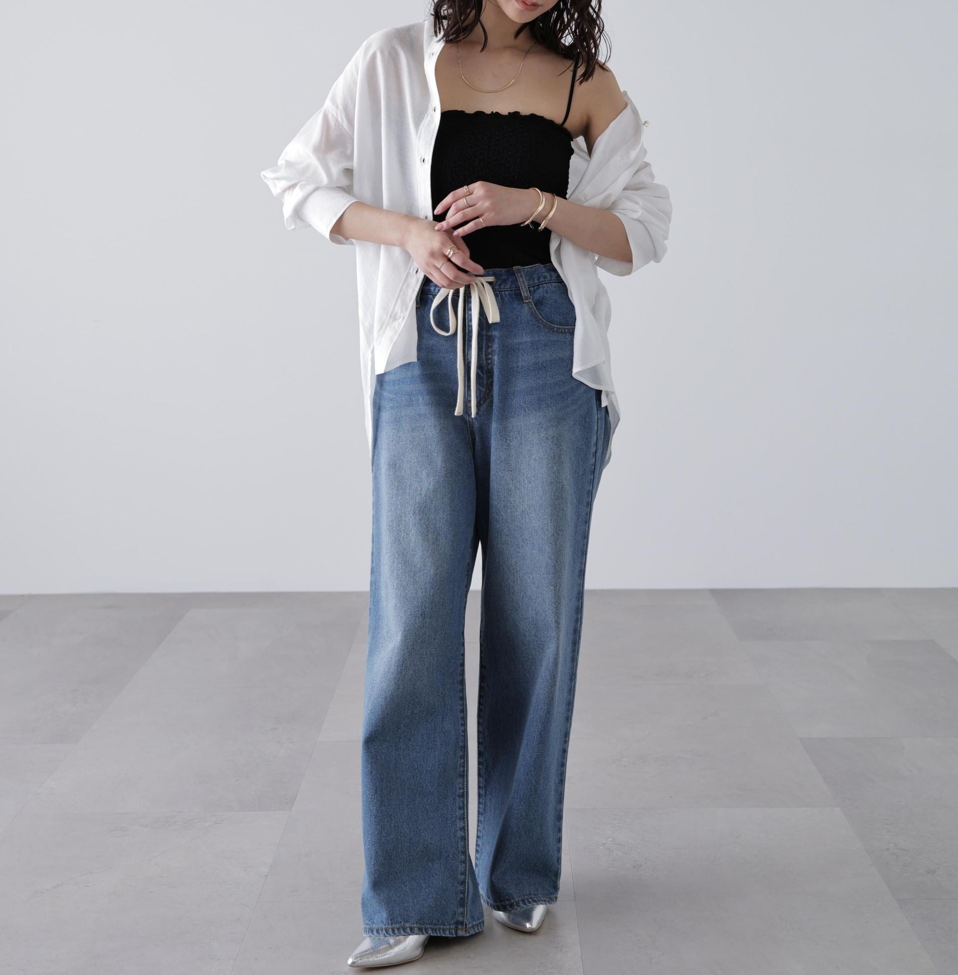 カップ付ぽこぽこキャミソール クロ