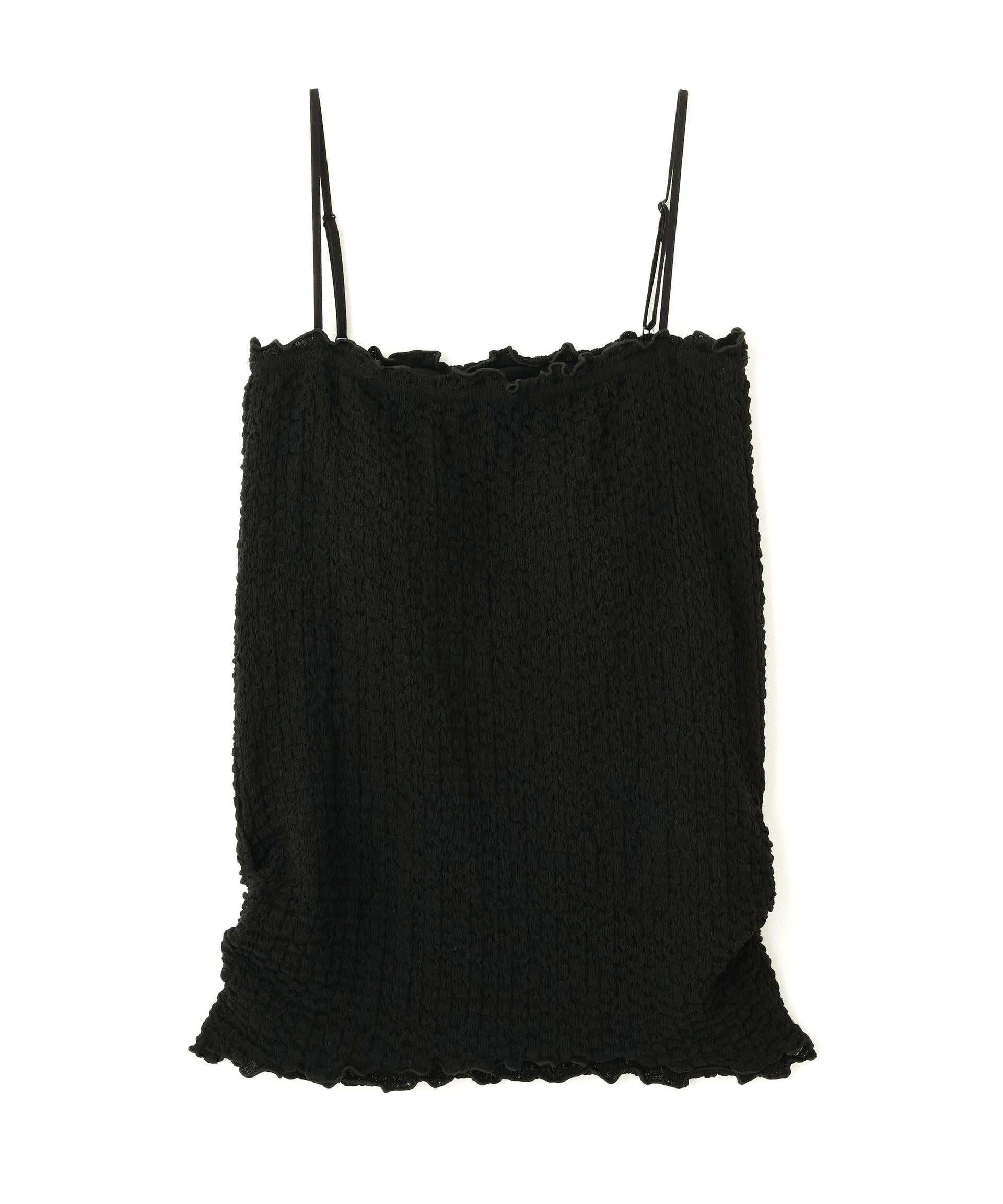 カップ付ぽこぽこキャミソール クロ