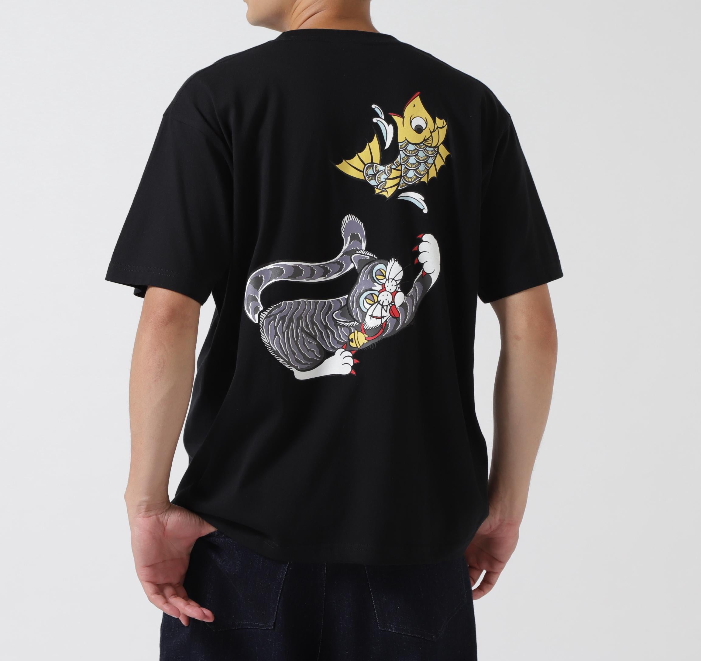 Chaos Fishing Clu/カオスフィッシングクラブ Doaneko T-shit ブラック