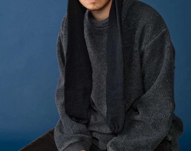 CPH/シーピーエイチ/RABBIT KNIT BALKY WOOL ブラック