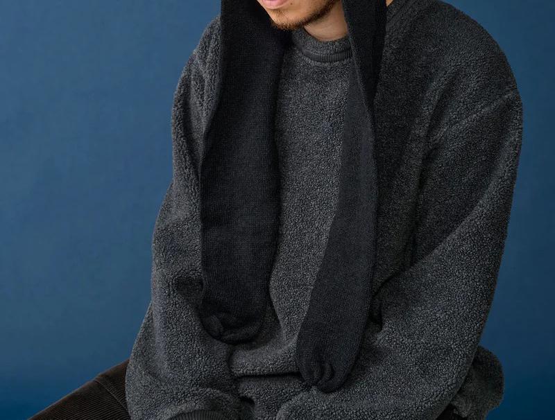 CPH/シーピーエイチ/RABBIT KNIT BALKY WOOL ブラック