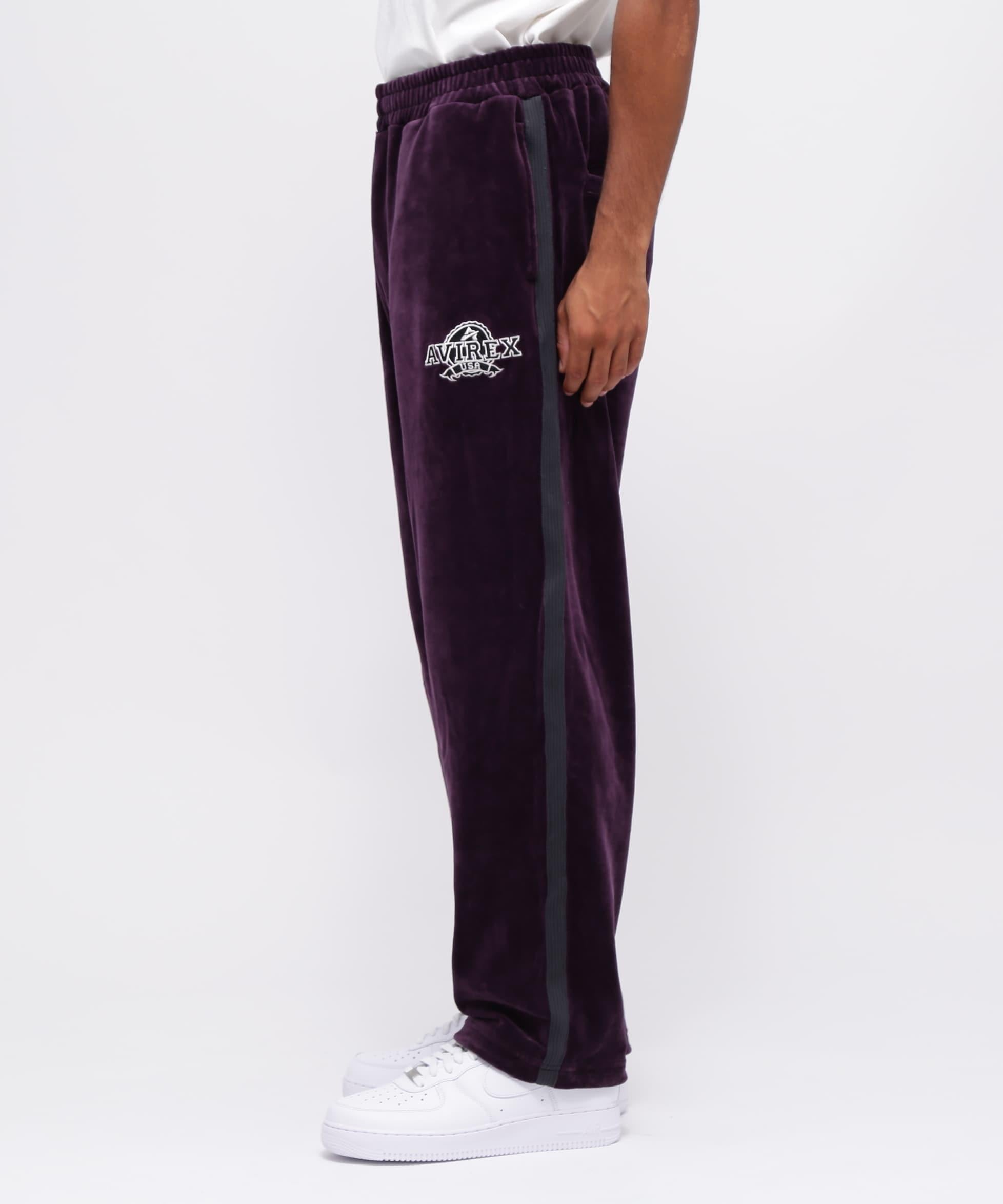 《WER&DEPOT限定》VELOU> T>ACK PANTS / ベロア トラックパンツ パープル