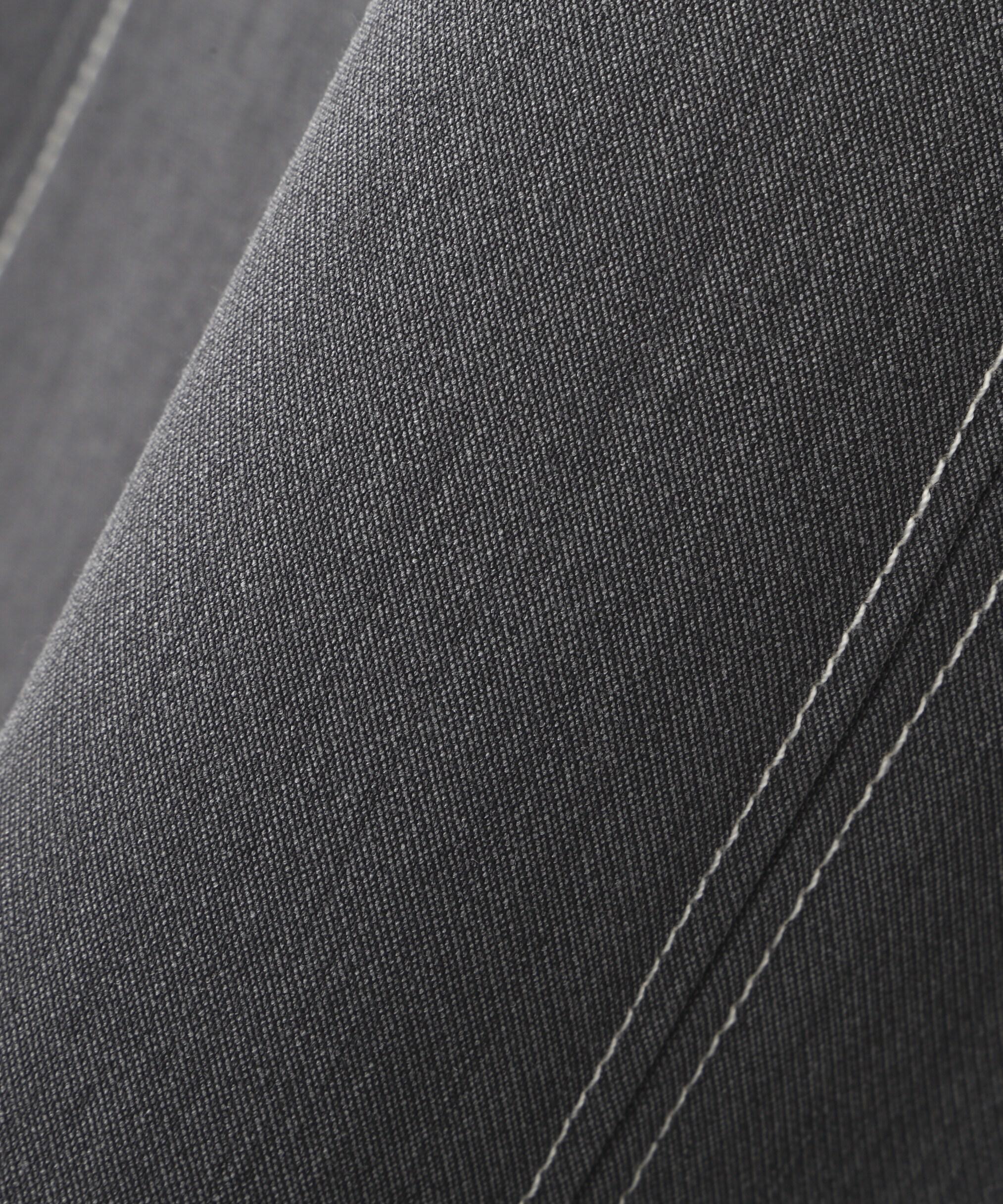 配色ステッチジャンスカ グレー