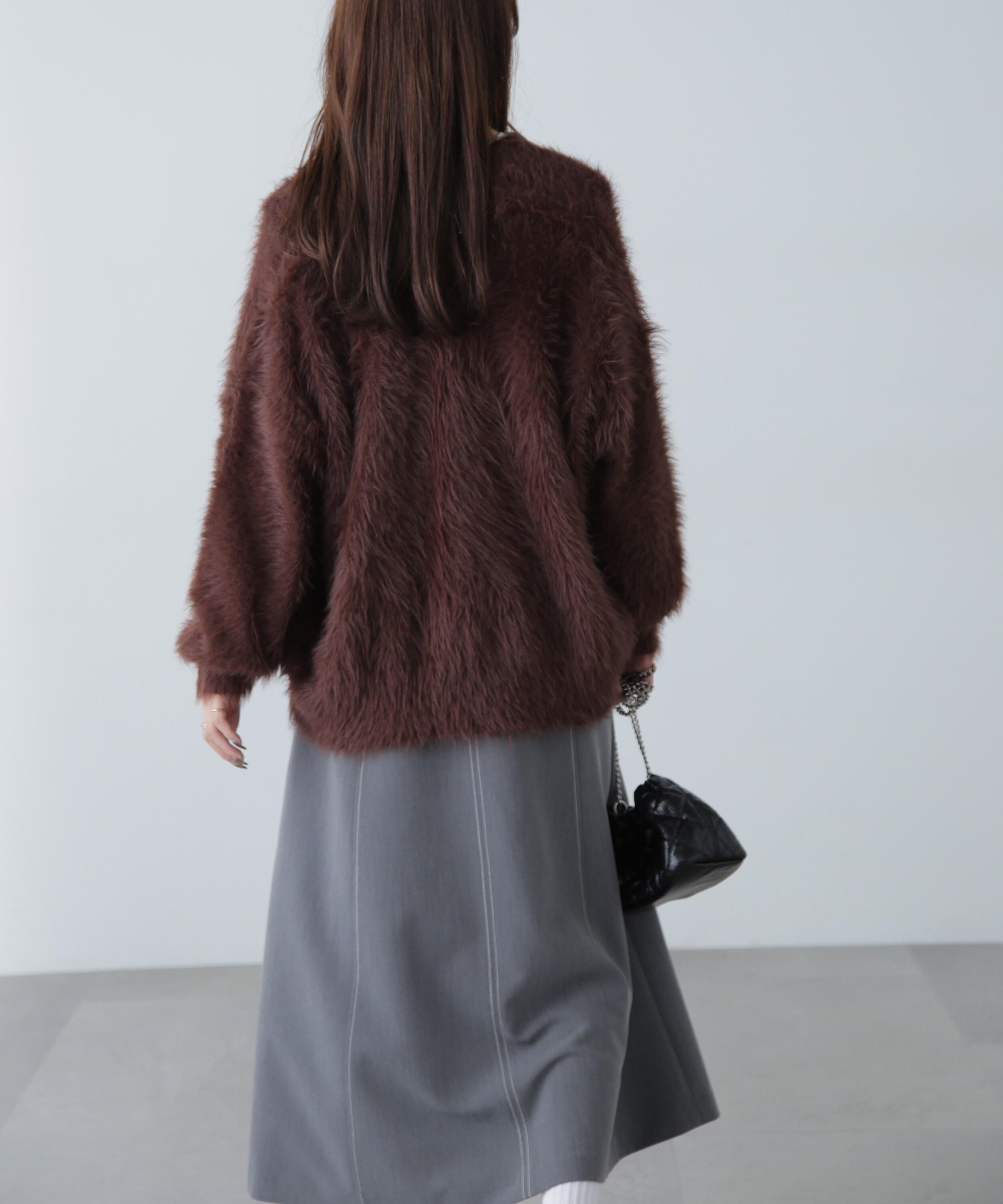 配色ステッチジャンスカ グレー