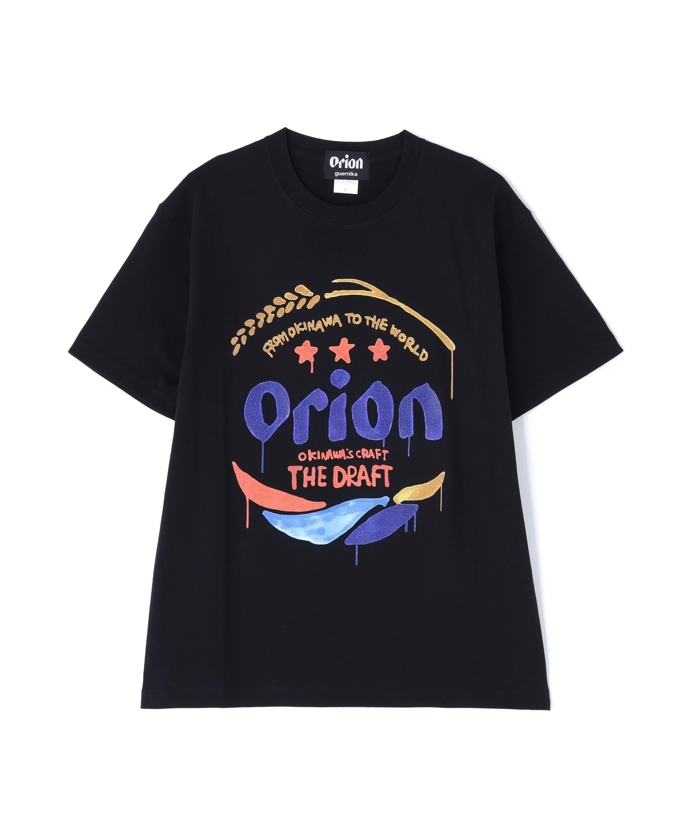 guernika×ORIONBEER/ゲルニカ×オリオンビール/ORION THE DRAFT ART PRINT T-SHIRT ブラック