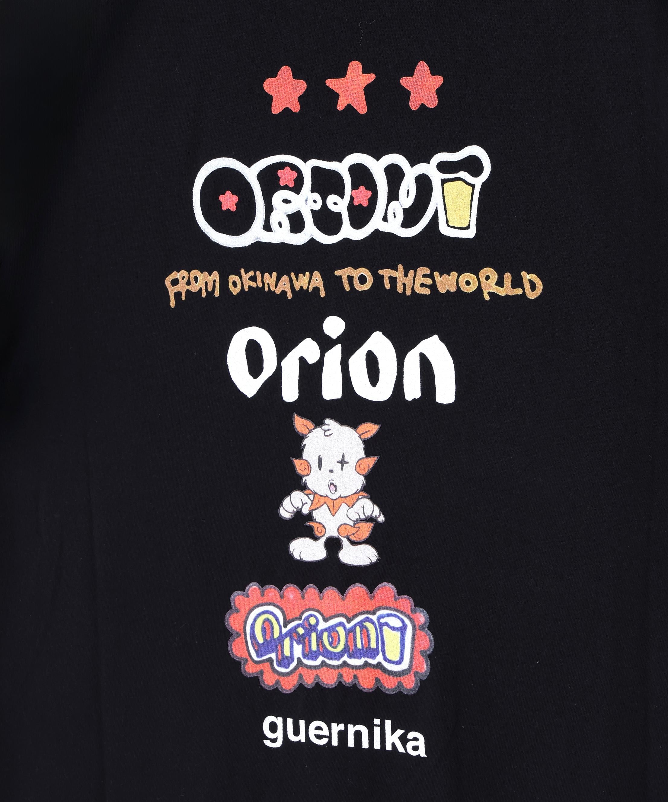 guernika×ORIONBEER/ゲルニカ×オリオンビール/ORION THE DRAFT ART PRINT T-SHIRT ブラック