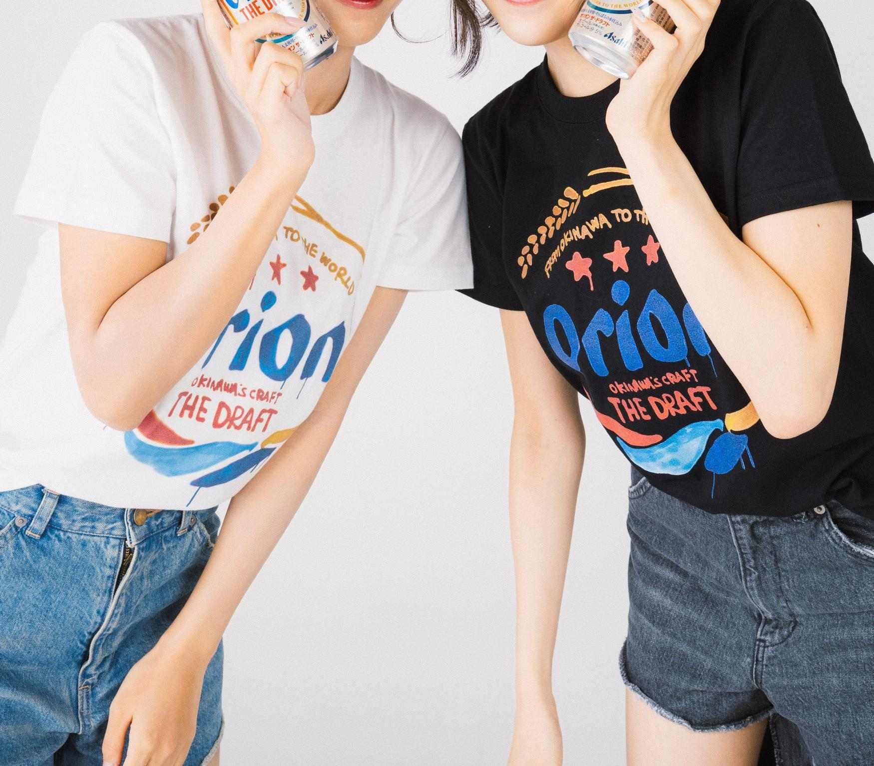 guernika×ORIONBEER/ゲルニカ×オリオンビール/ORION THE DRAFT ART PRINT T-SHIRT ブラック