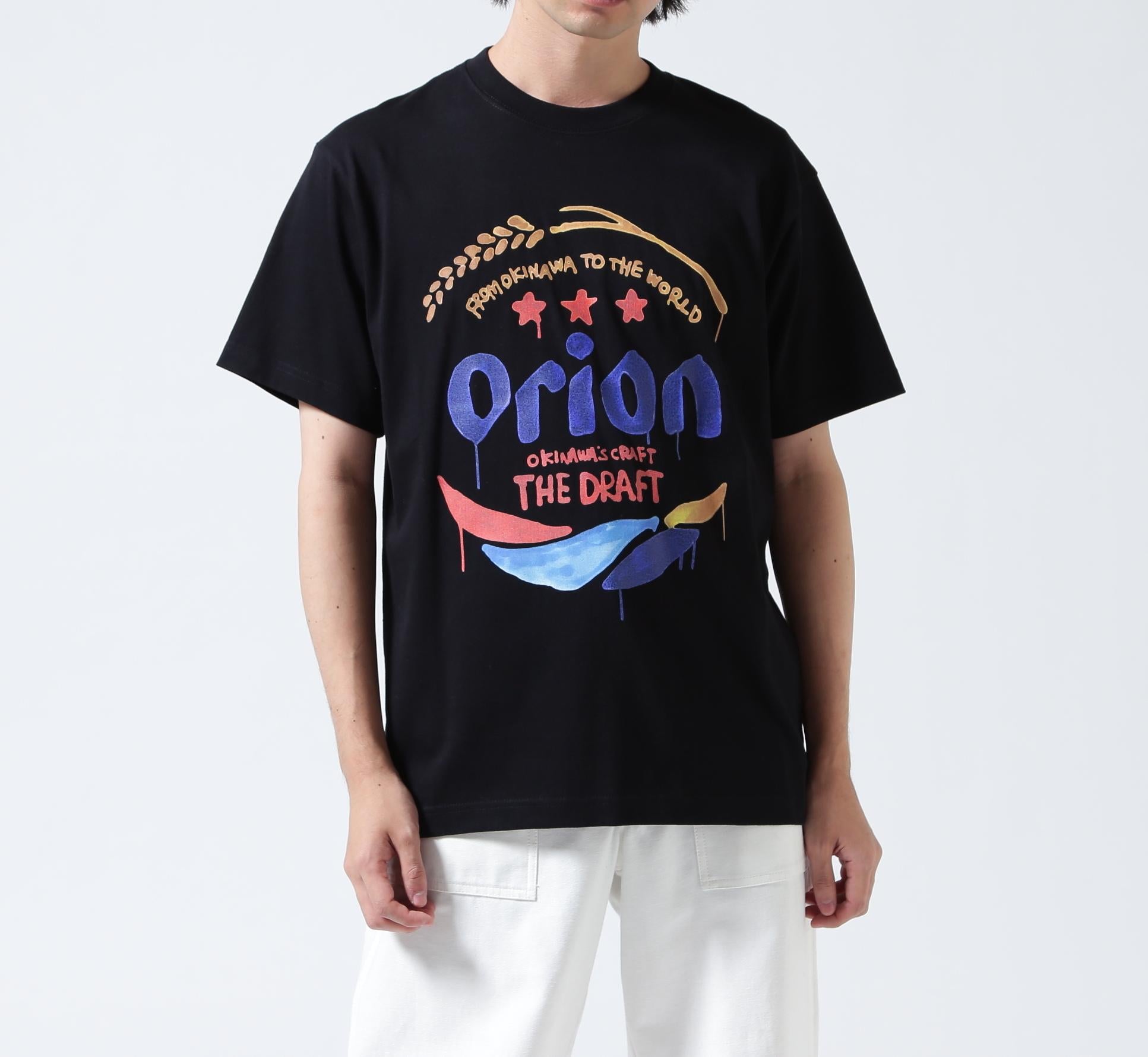 guernika×ORIONBEER/ゲルニカ×オリオンビール/ORION THE DRAFT ART PRINT T-SHIRT ブラック