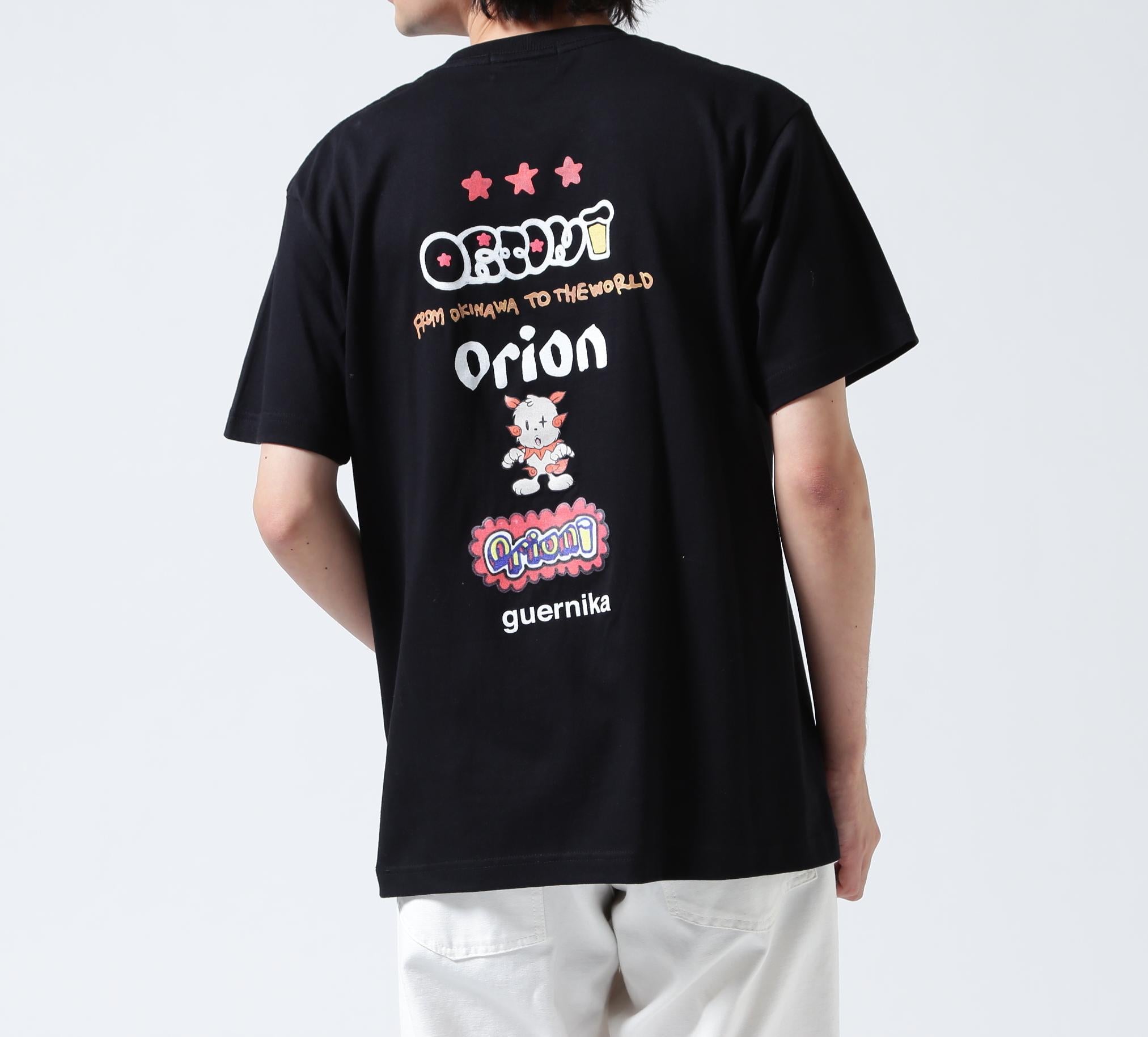 guernika×ORIONBEER/ゲルニカ×オリオンビール/ORION THE DRAFT ART PRINT T-SHIRT ブラック