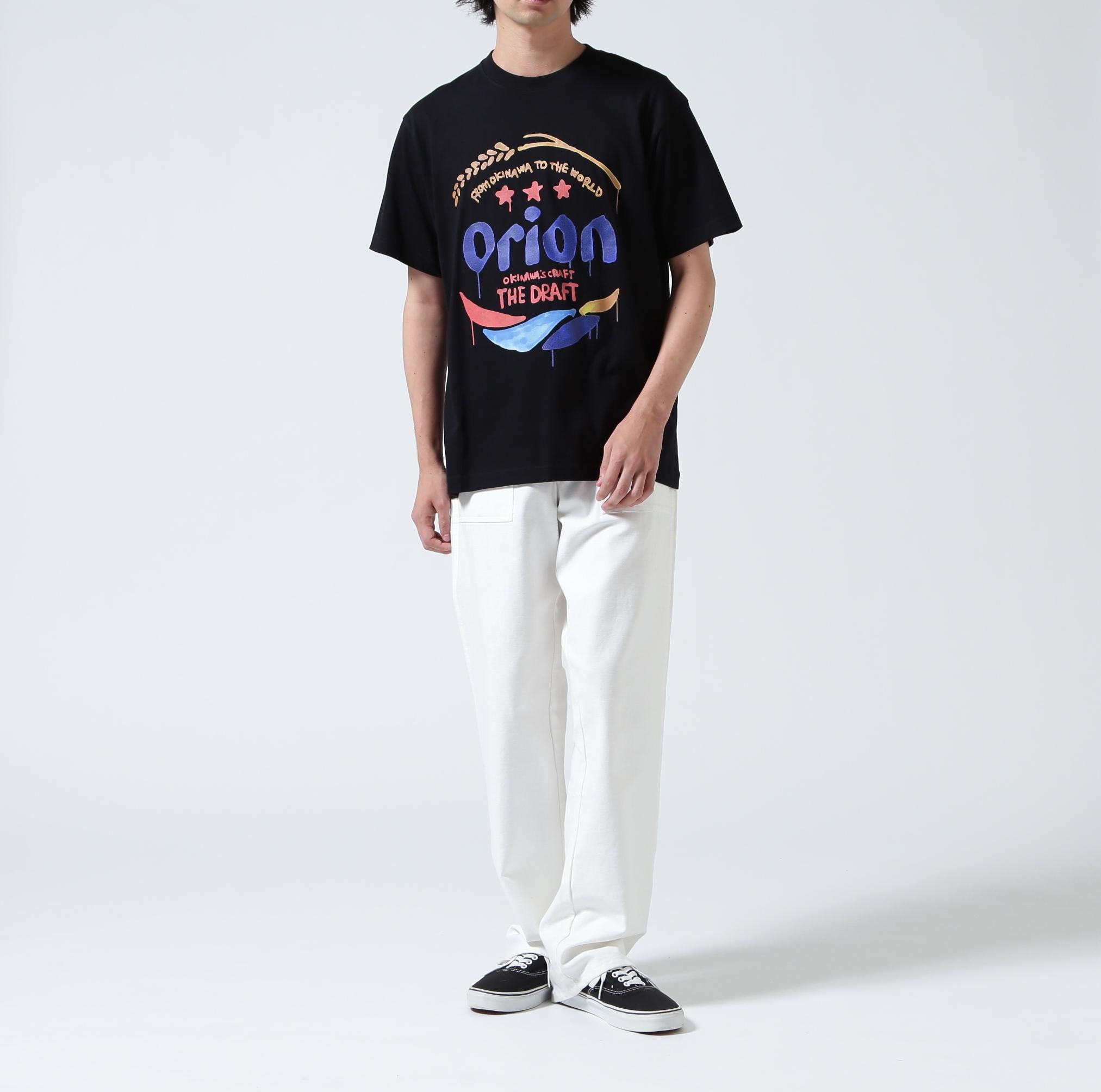 guernika×ORIONBEER/ゲルニカ×オリオンビール/ORION THE DRAFT ART PRINT T-SHIRT ブラック