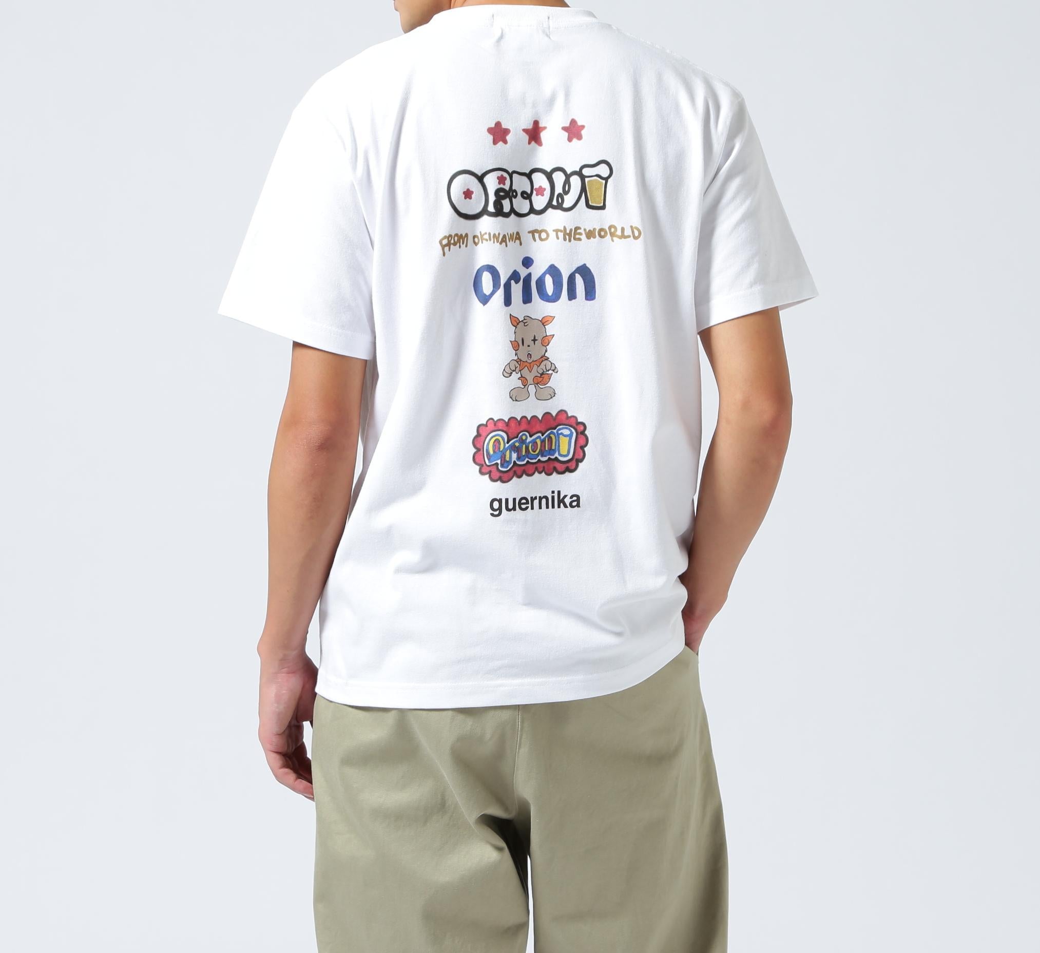 guernika×ORIONBEER/ゲルニカ×オリオンビール/ORION THE DRAFT ART PRINT T-SHIRT ホワイト