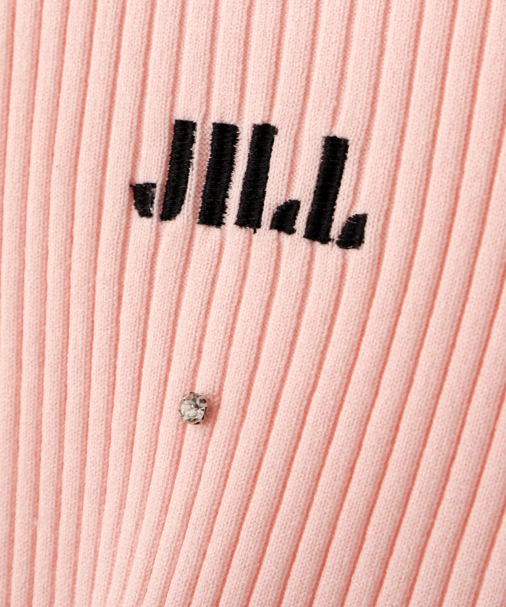 ビジューコンパクトロゴニット ピンク