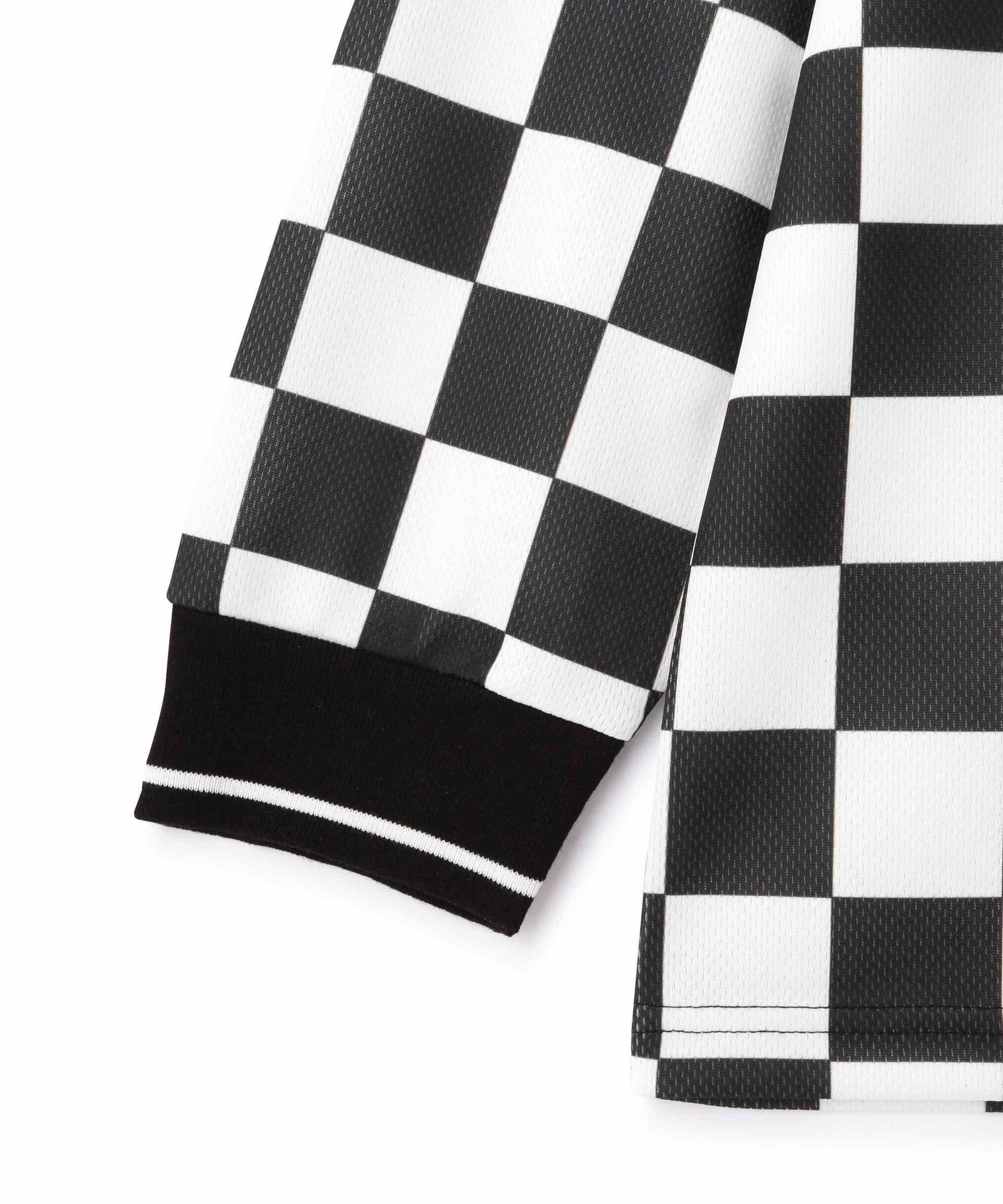 DankeSchon/ダンケシェーン/チェッカーロングスリーブ ゲームシャツ ブラック