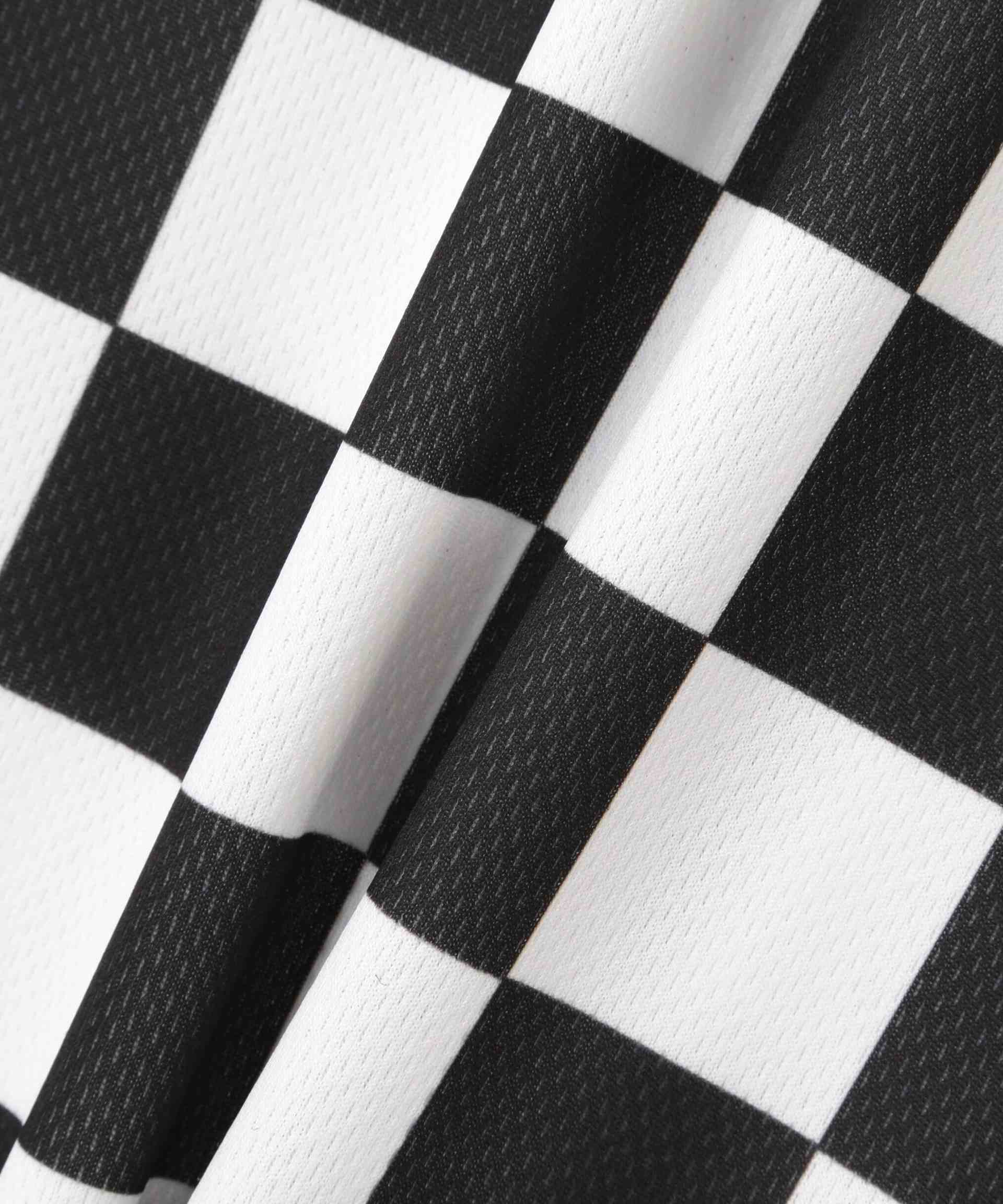 DankeSchon/ダンケシェーン/チェッカーロングスリーブ ゲームシャツ ブラック