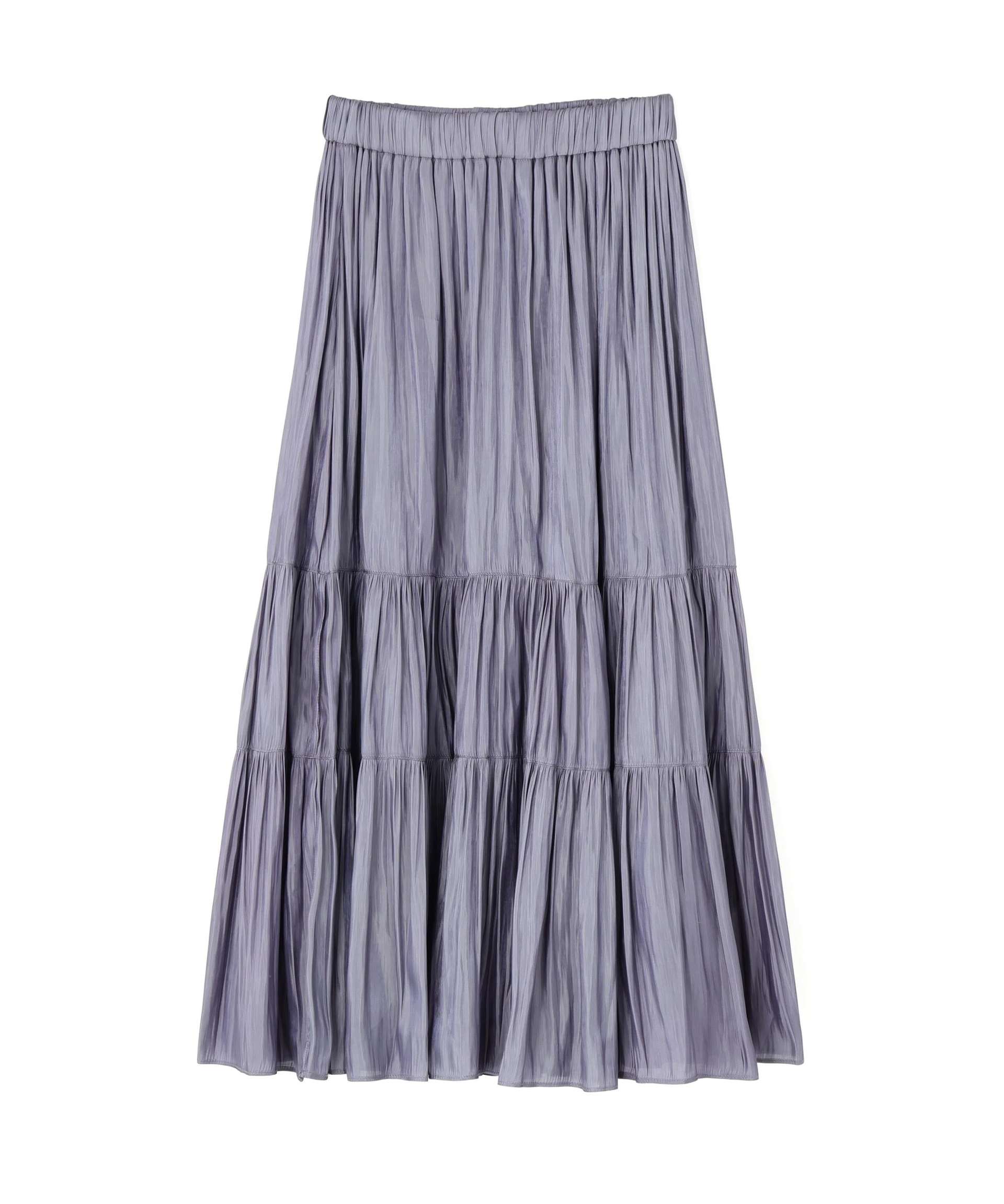 シャイニーティアードスカート ブルー