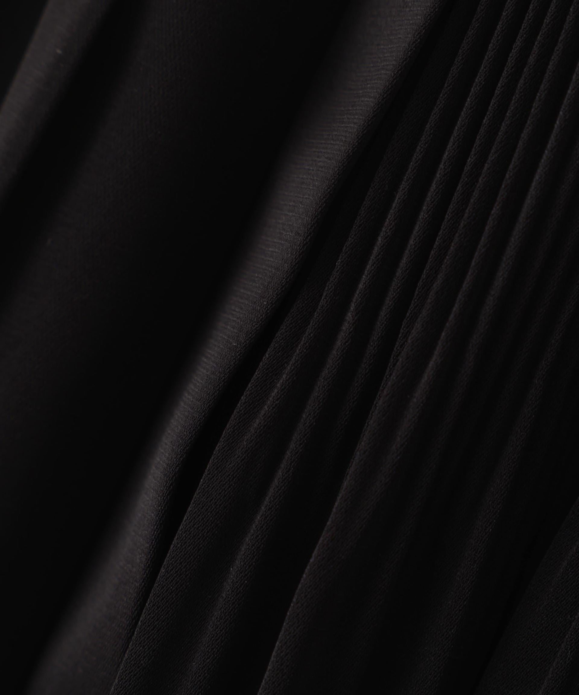 ランダムプリーツティアードスカート ブラック