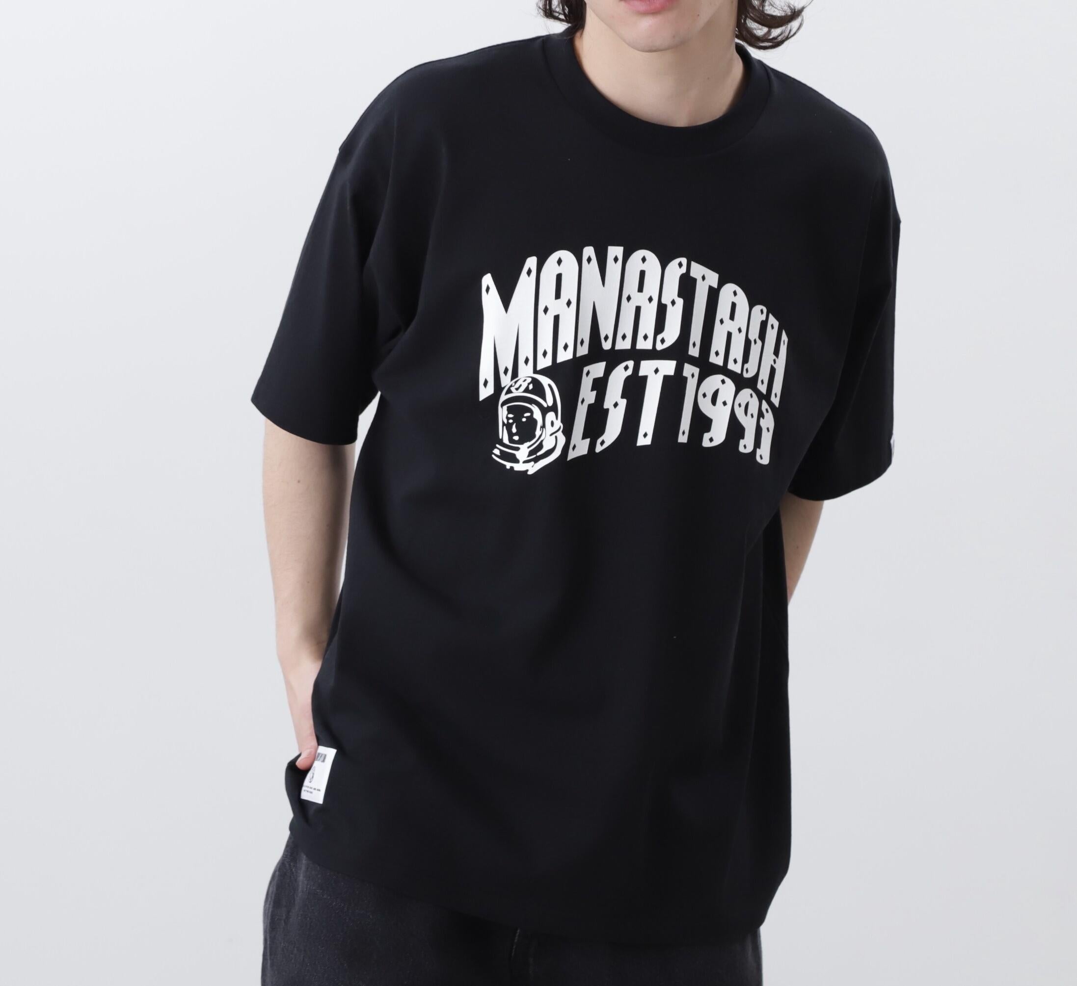 ×RILLIONAI>E ROYS CLUR/RRC TEE A>CH LOGO ブラック