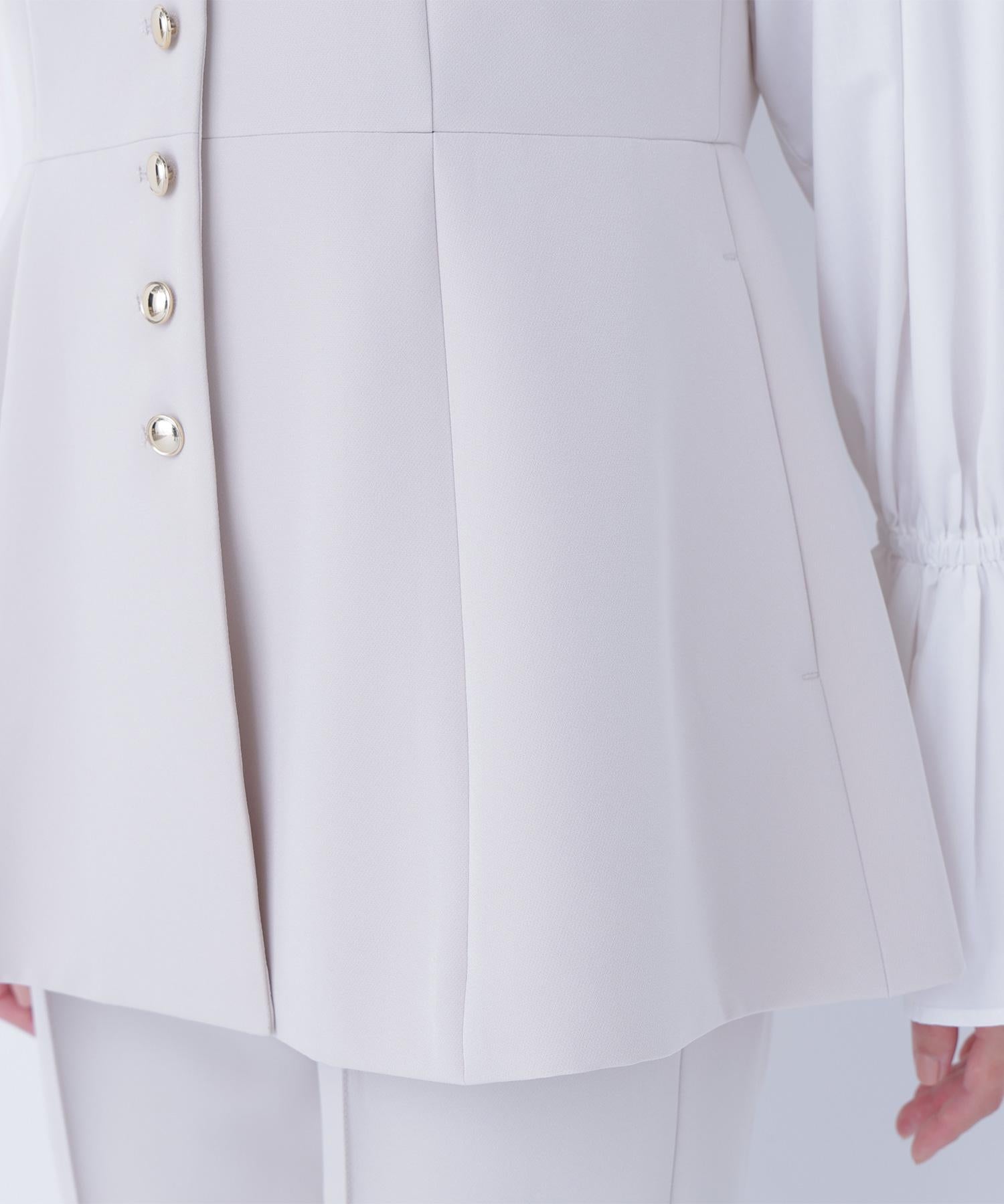 フロントボタンペプラムジレ SETUP オフベージュ