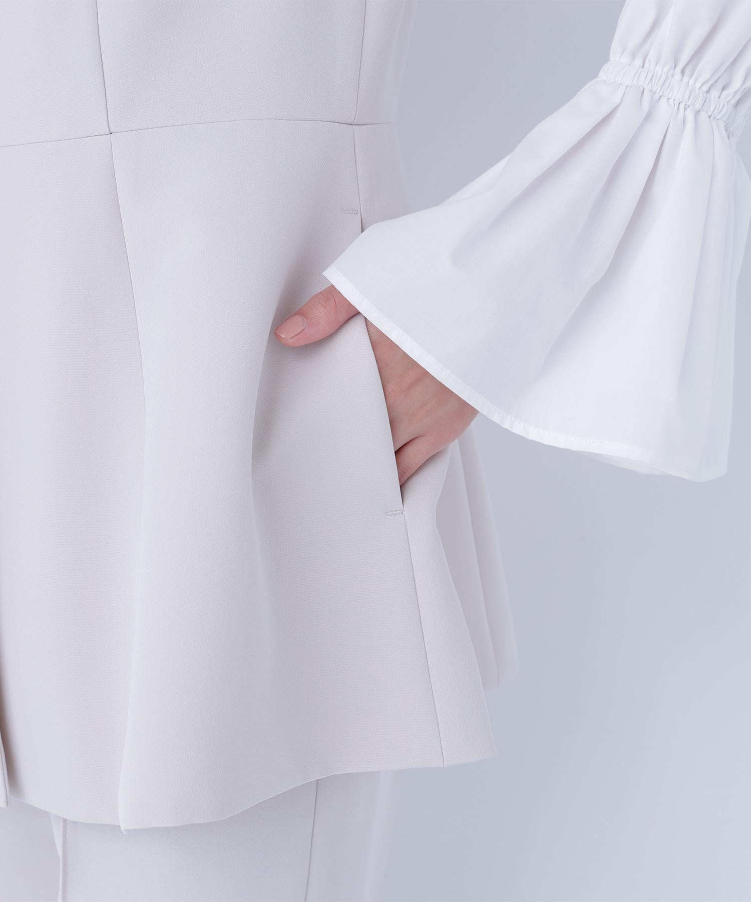 フロントボタンペプラムジレ SETUP オフベージュ