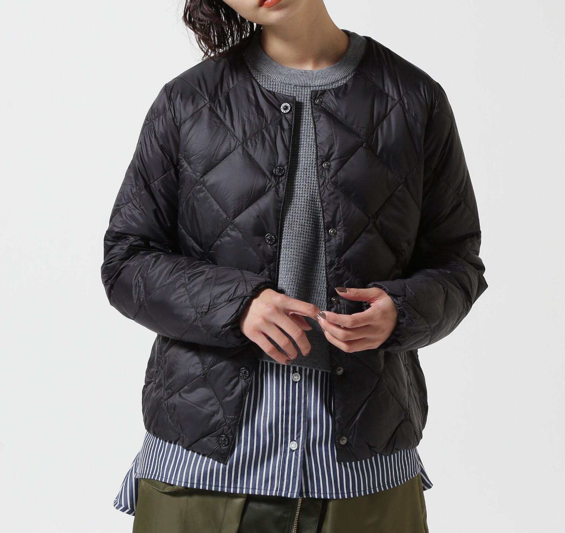 TAION/タイオン/TAION CITY C>EW NECK DOWN JACKET ブラック