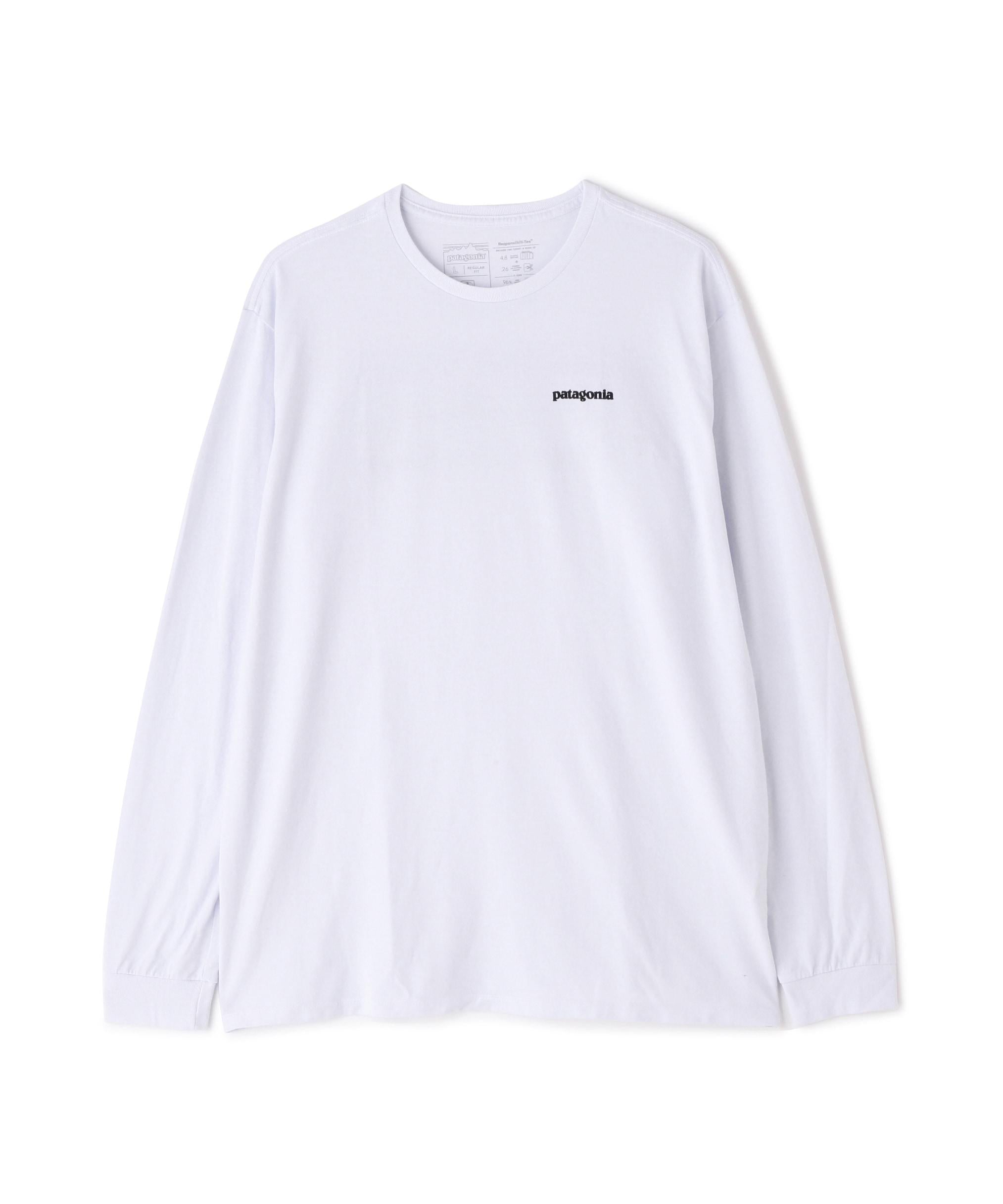 Patagonia/パタゴニア メンズ・ロングスリーブ・P-6ロゴ・レスポンシビリティー ホワイト
