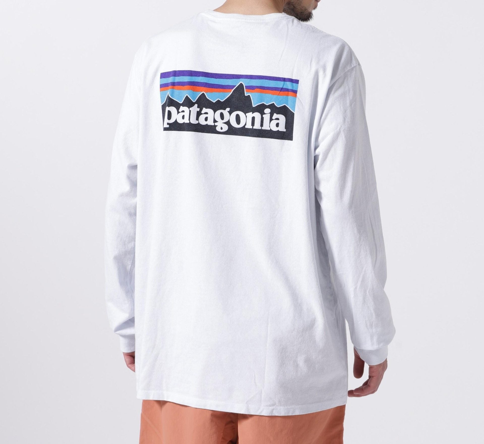 Patagonia/パタゴニア メンズ・ロングスリーブ・P-6ロゴ・レスポンシビリティー ホワイト