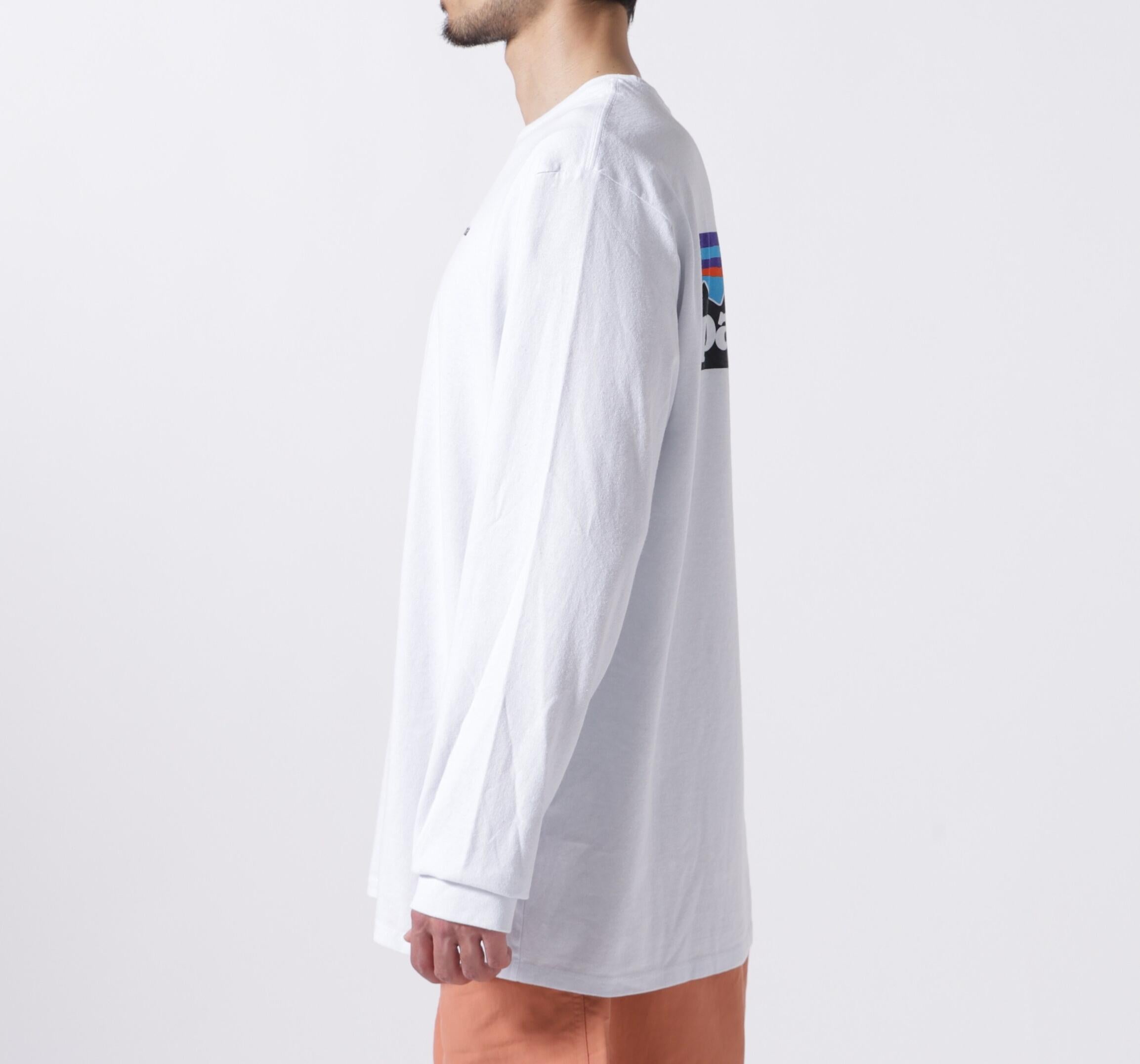 Patagonia/パタゴニア メンズ・ロングスリーブ・P-6ロゴ・レスポンシビリティー ホワイト
