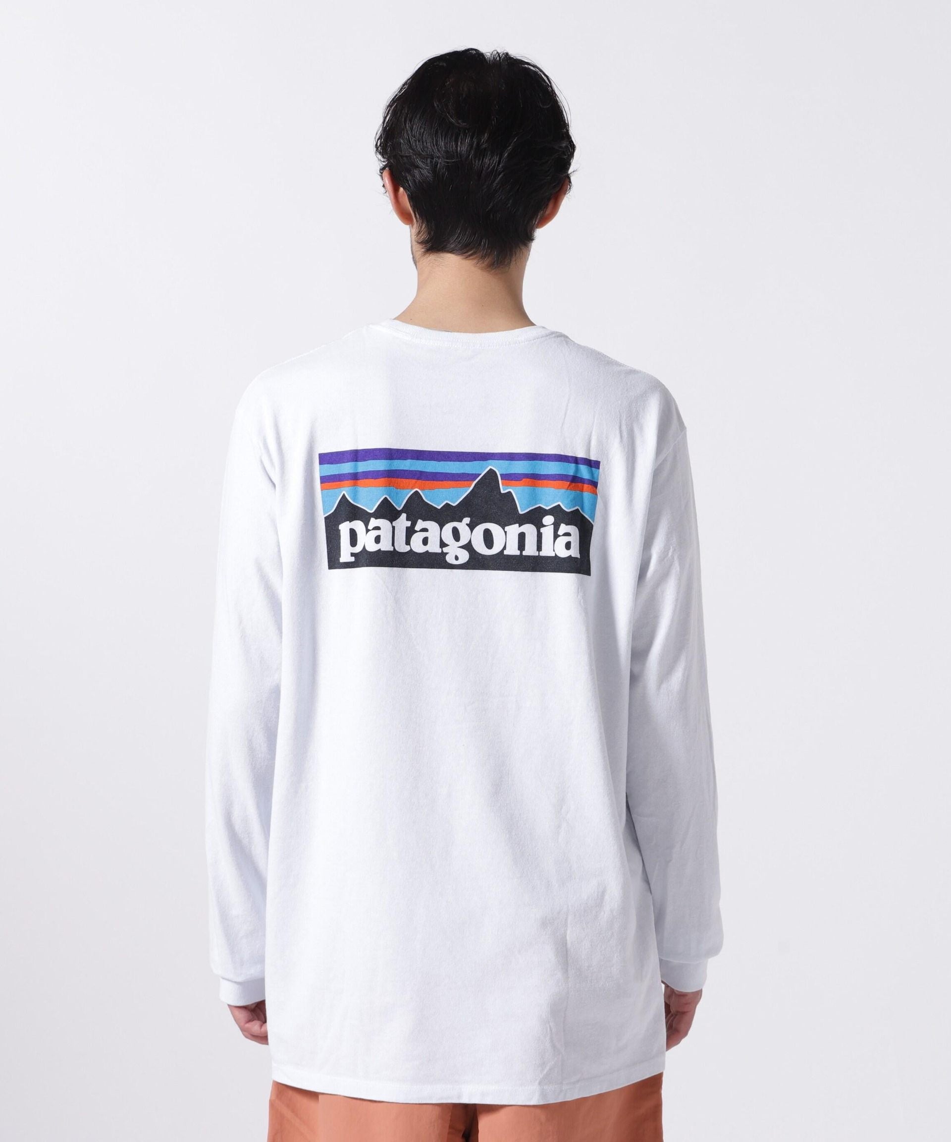 Patagonia/パタゴニア メンズ・ロングスリーブ・P-6ロゴ・レスポンシビリティー ホワイト
