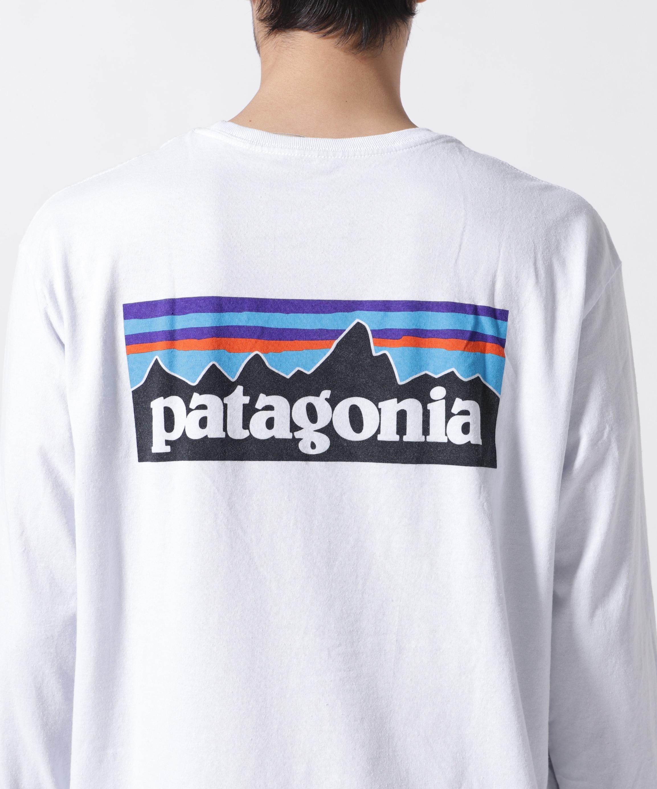 Patagonia/パタゴニア メンズ・ロングスリーブ・P-6ロゴ・レスポンシビリティー ホワイト