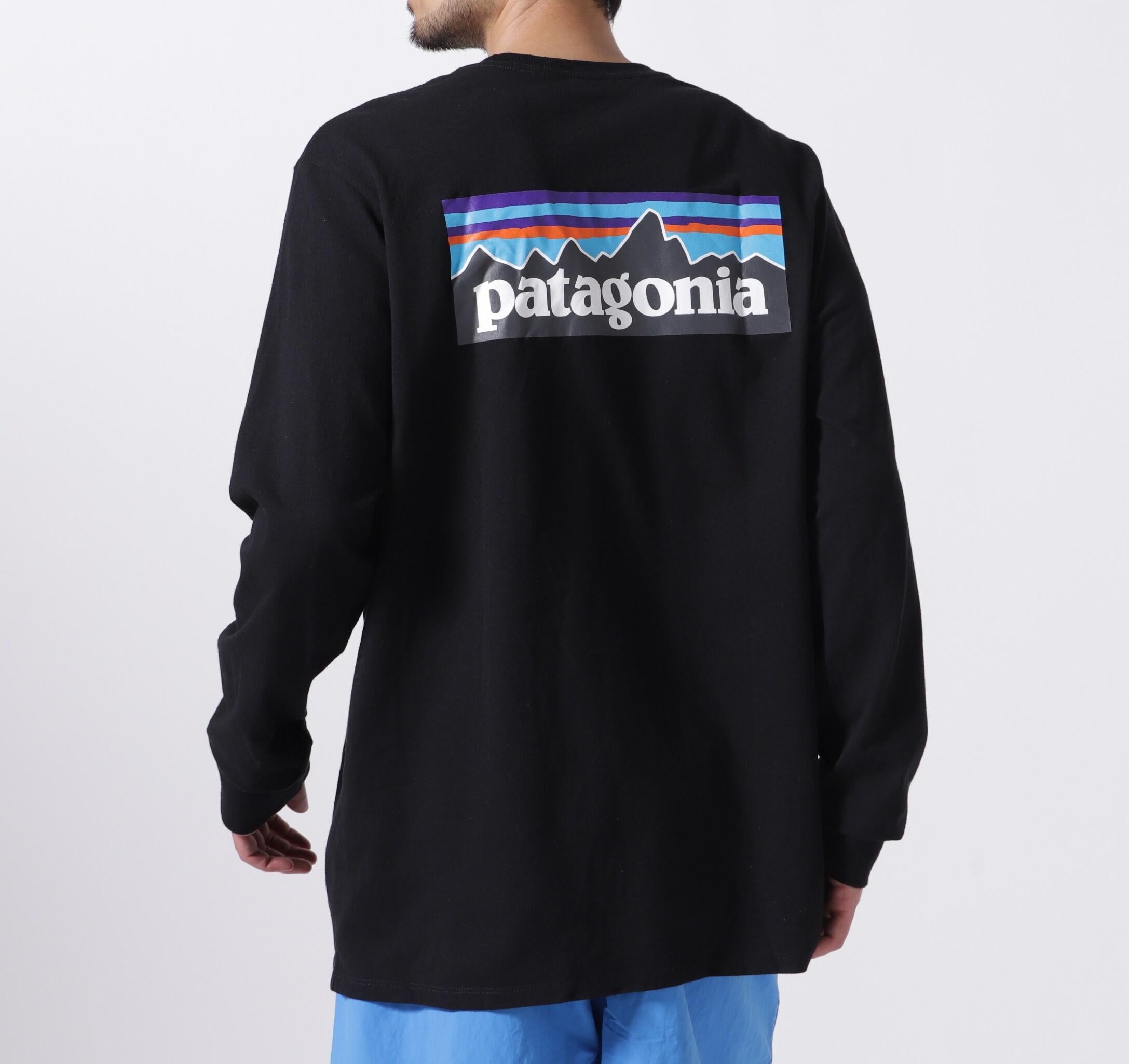 Patagonia/パタゴニア メンズ・ロングスリーブ・P-6ロゴ・レスポンシビリティー ブラック